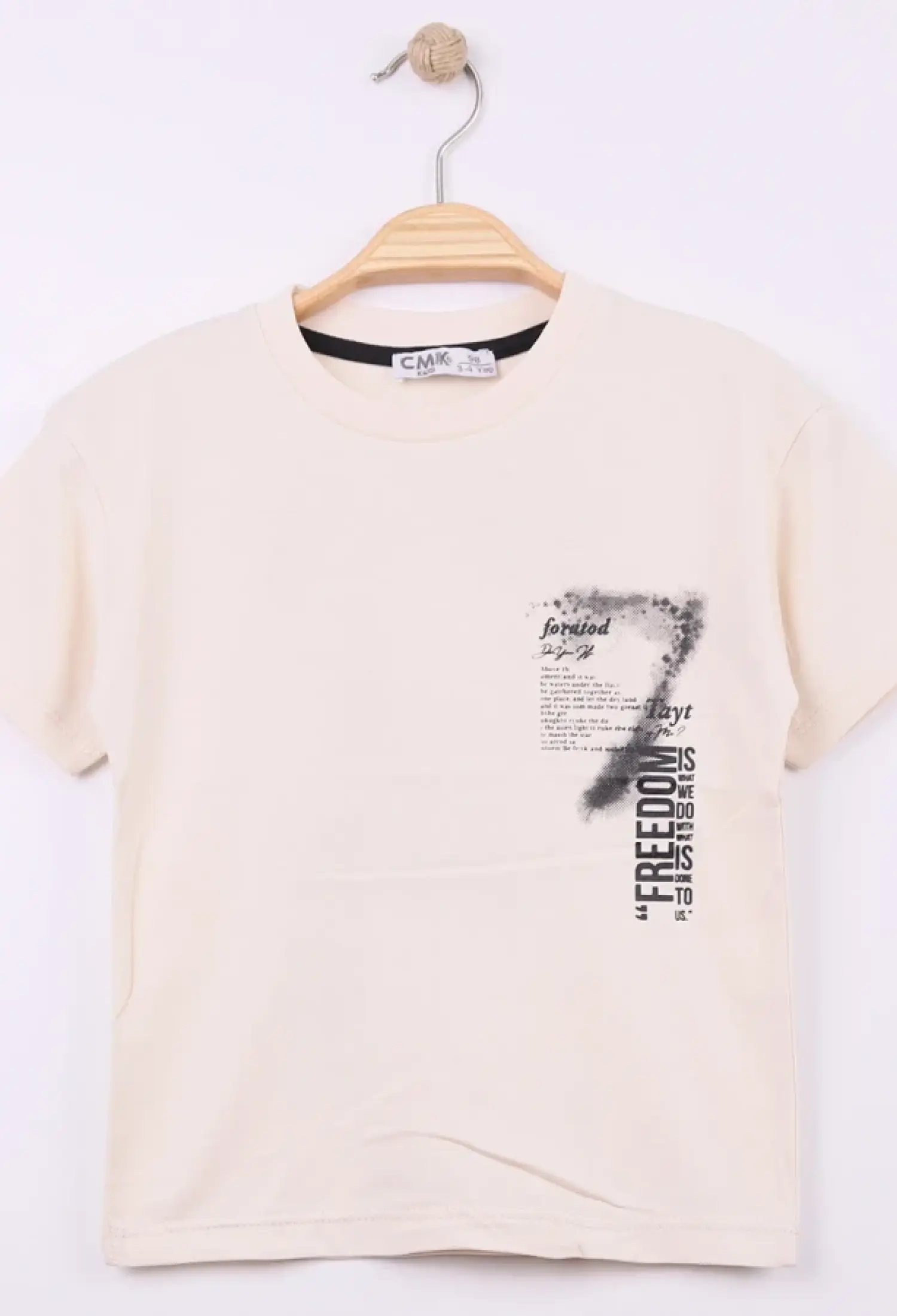 Freedom Baskılı Erkek Tişört - Brand: CMK - Kids & Bby Clothes From Peralane Kids Turkey