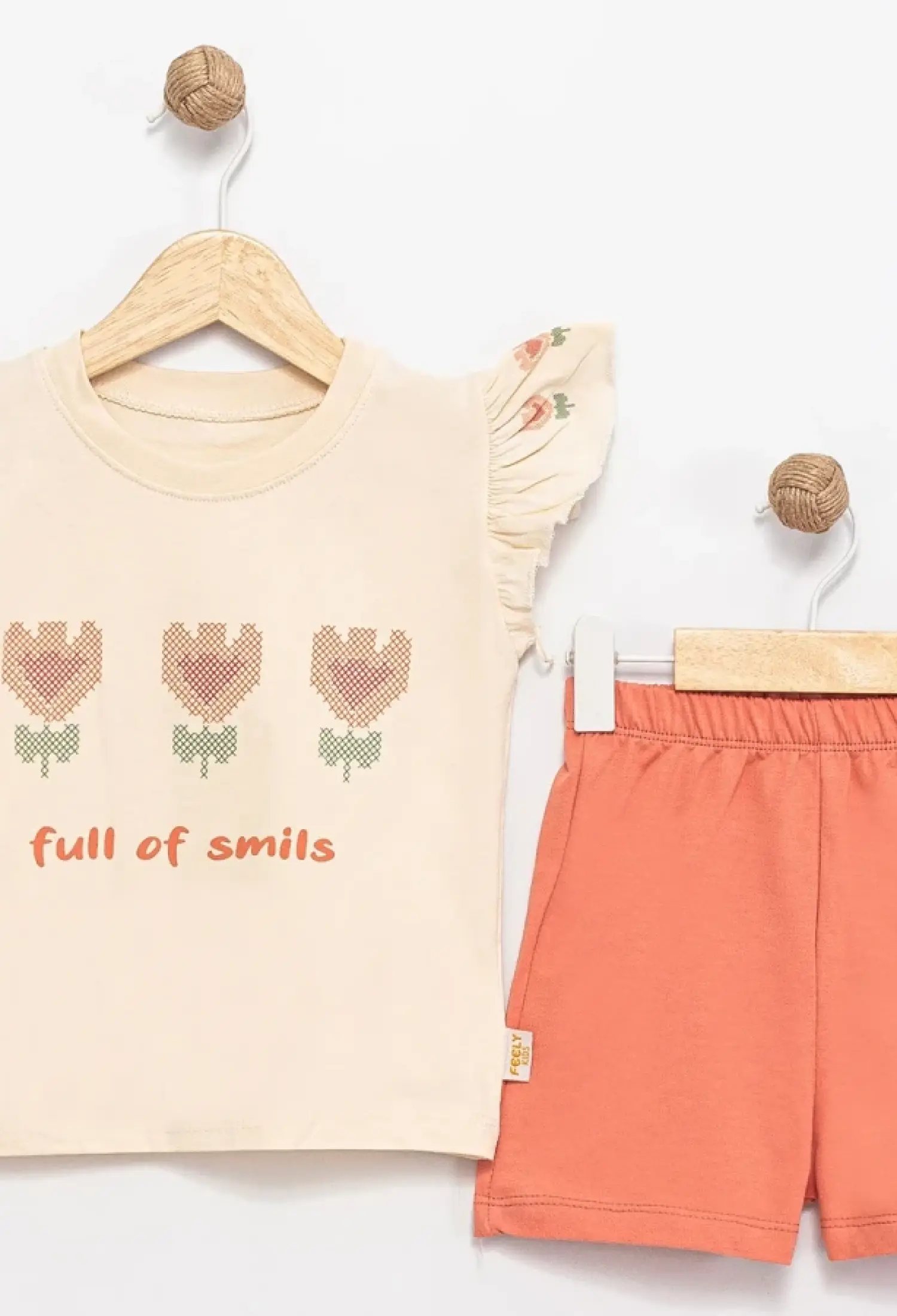 Full Of Smils Baskılı Kız Takım - Brand: FEELY KİDS - Kids & Bby Clothes From Peralane Kids Turkey