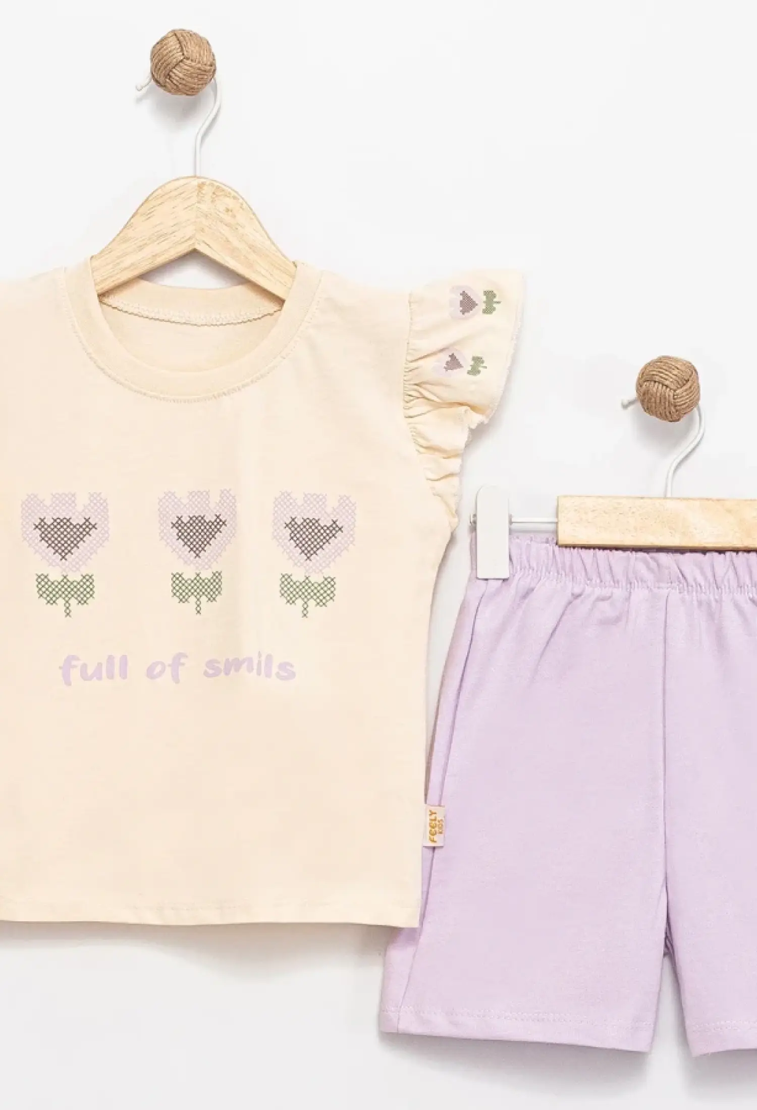Full Of Smils Baskılı Kız Takım - Brand: FEELY KİDS - Kids & Bby Clothes From Peralane Kids Turkey