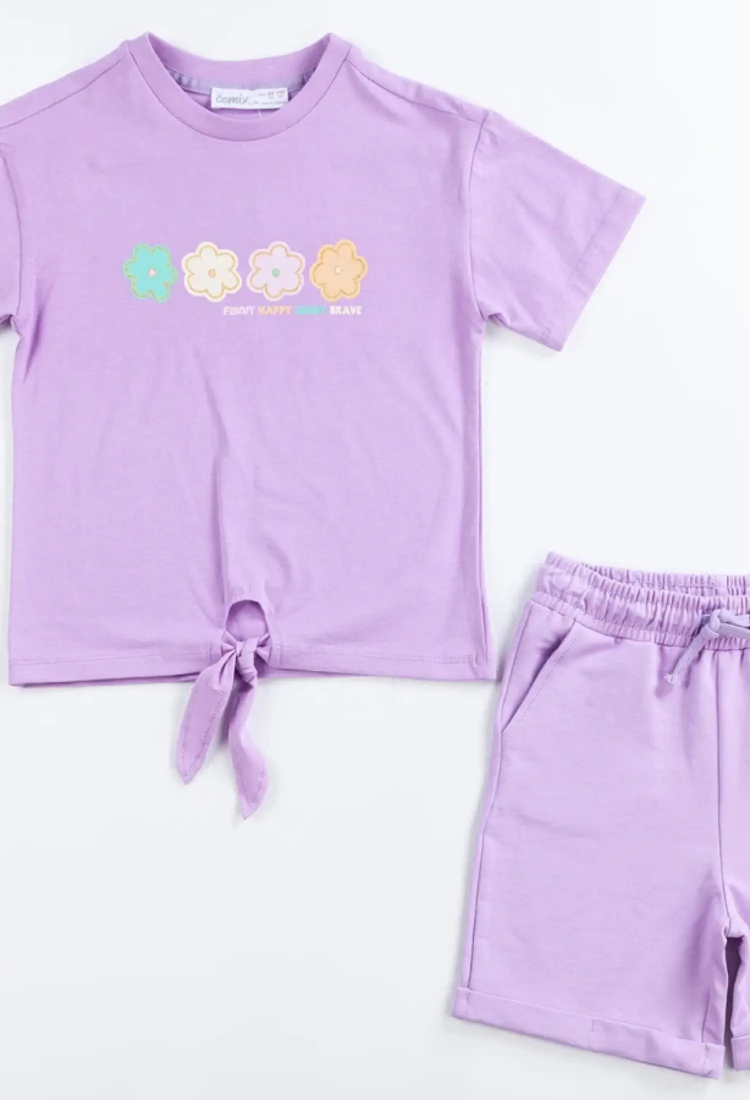 Funny Happy Baskılı Kız Takım - Brand: COMİX - Kids & Bby Clothes From Peralane Kids Turkey