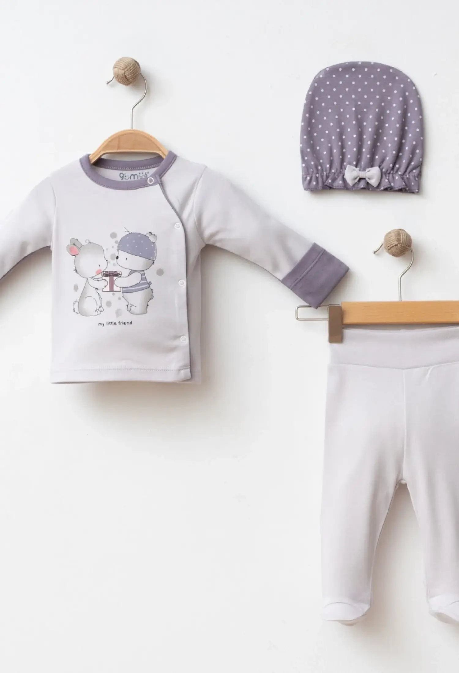GIFT PACKAGE 3 PIECE SET - 5015 - Brand: Gümüş Baby - Kids & Bby Clothes From Peralane Kids Turkey
