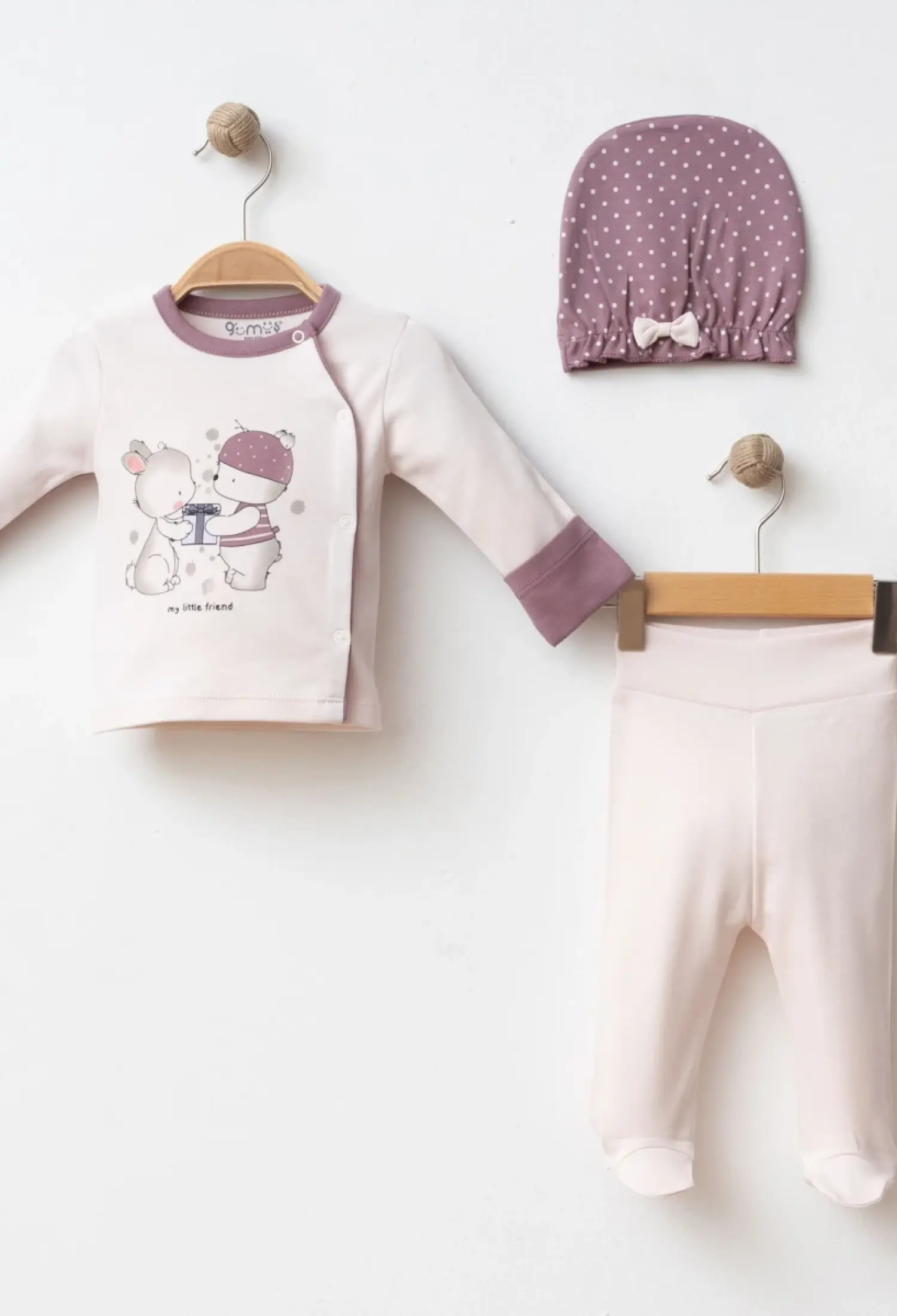 GIFT PACKAGE 3 PIECE SET - 5015 - Brand: Gümüş Baby - Kids & Bby Clothes From Peralane Kids Turkey