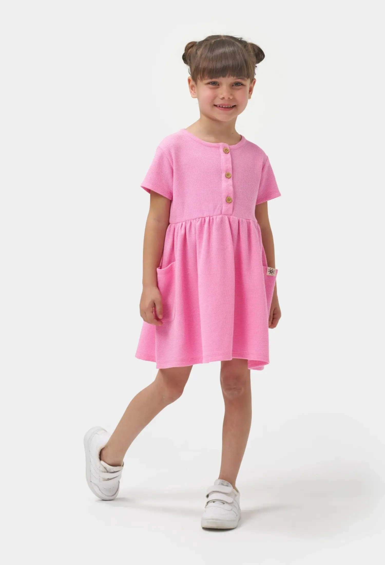 Girl Dress with Pocket (2/3-5/6 Yrs) - 25325 - Brand: Miniloox - Kids & Bby Clothes From Peralane Kids Turkey