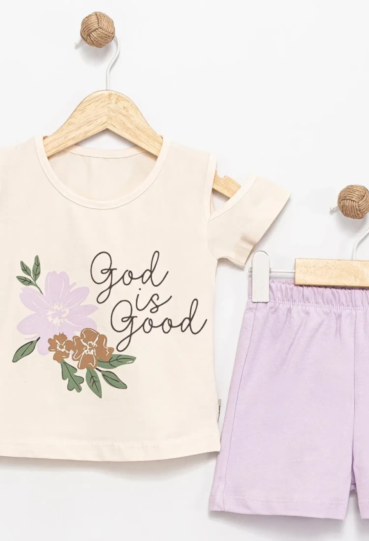 God İs Good Baskılı Kız Bebe Takım - Brand: FEELY KİDS - Kids & Bby Clothes From Peralane Kids Turkey