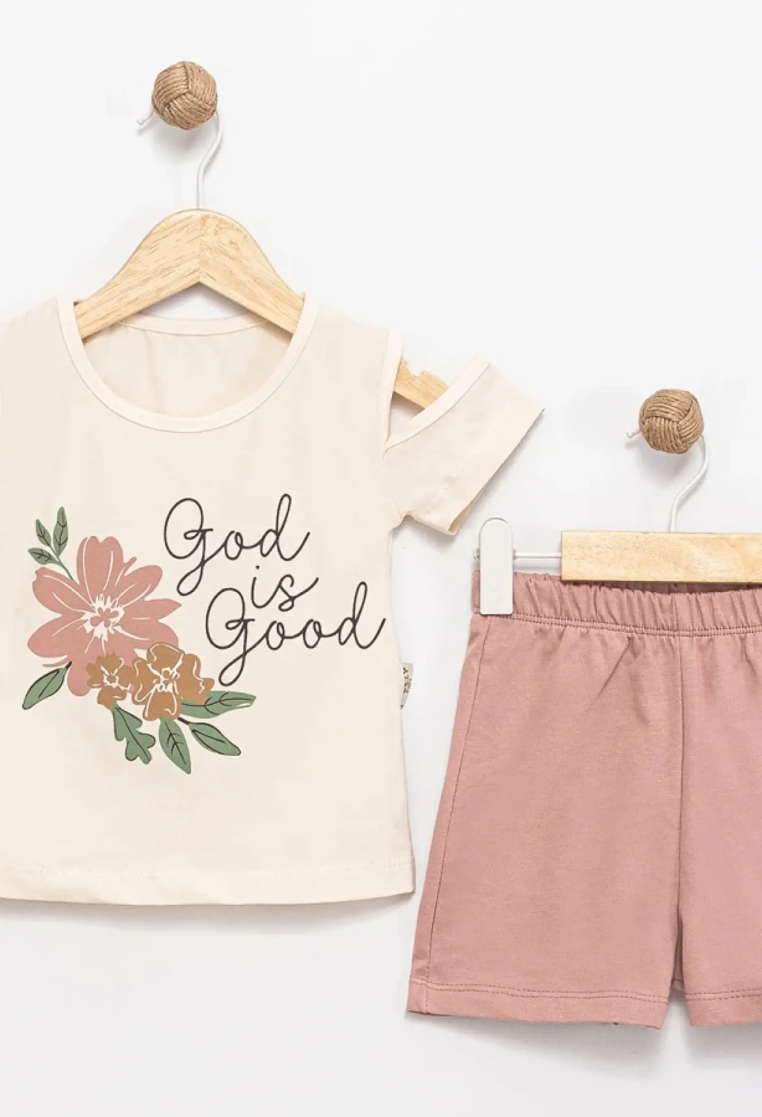 God İs Good Baskılı Kız Bebe Takım - Brand: FEELY KİDS - Kids & Bby Clothes From Peralane Kids Turkey