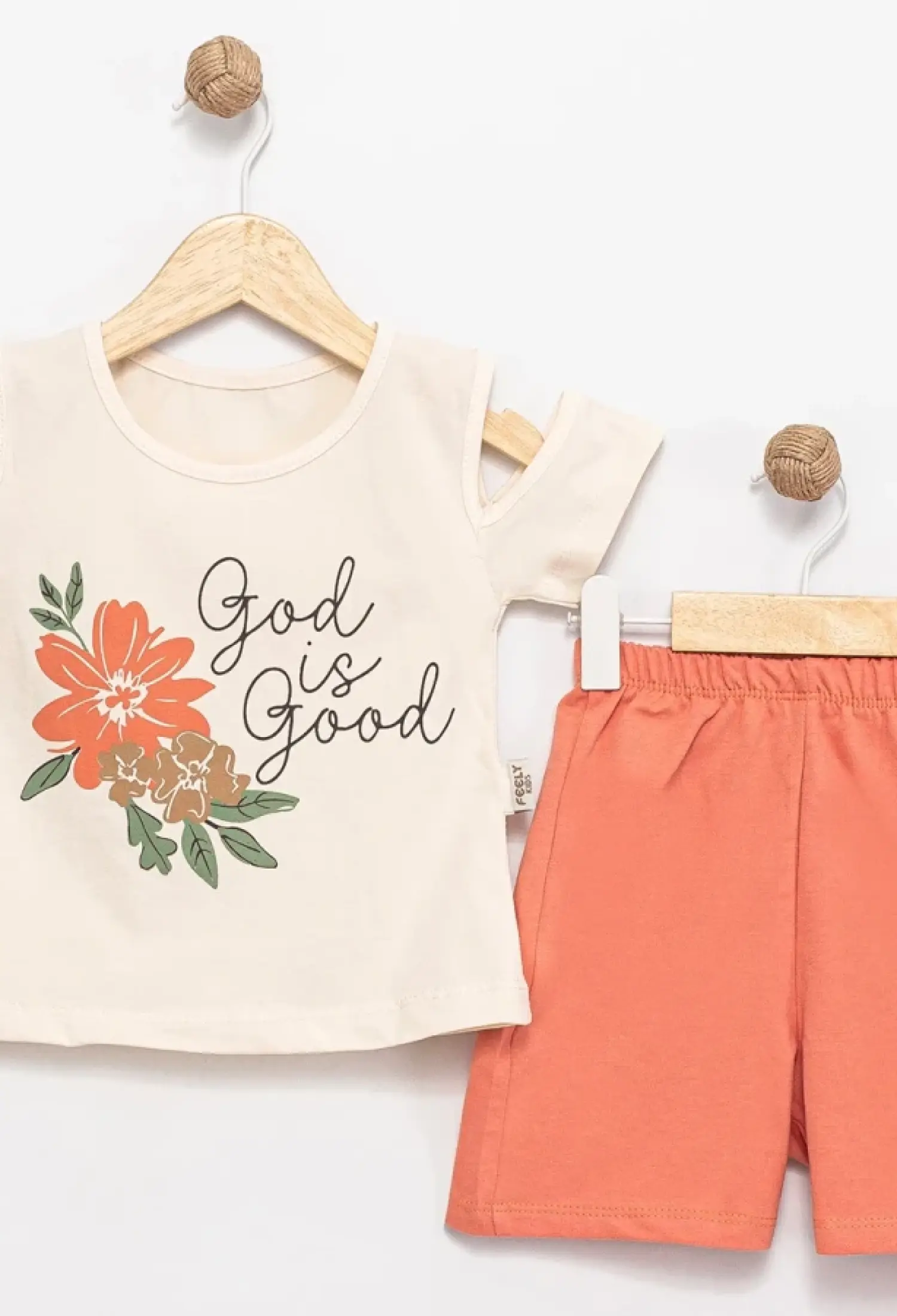 God İs Good Baskılı Kız Bebe Takım - Brand: FEELY KİDS - Kids & Bby Clothes From Peralane Kids Turkey