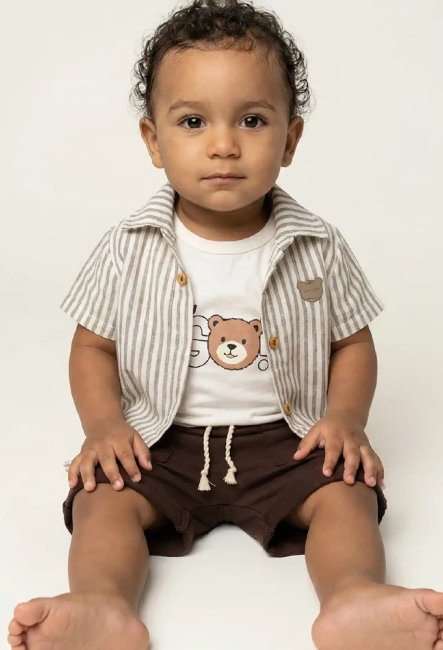 Gömlekli Üçlü Erkek Bebe Takım - Brand: BEBLY - Kids & Bby Clothes From Peralane Kids Turkey