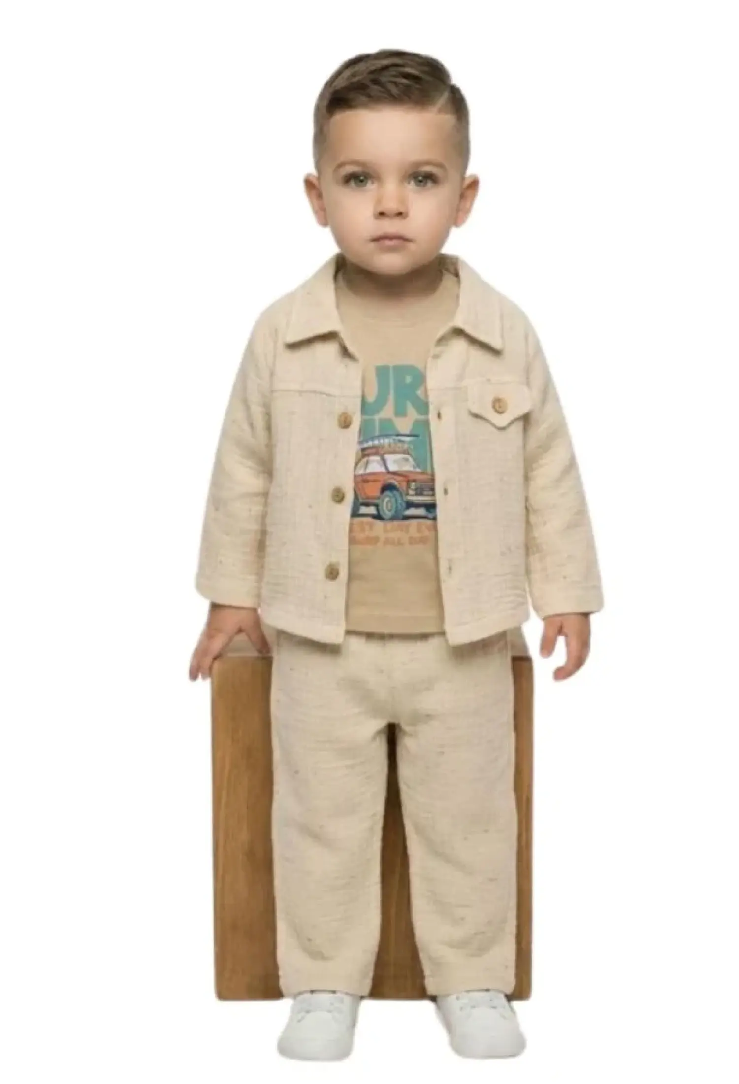 Gömlekli Üçlü Erkek Bebe Takım - Brand: ELCİ BABY - Kids & Bby Clothes From Peralane Kids Turkey