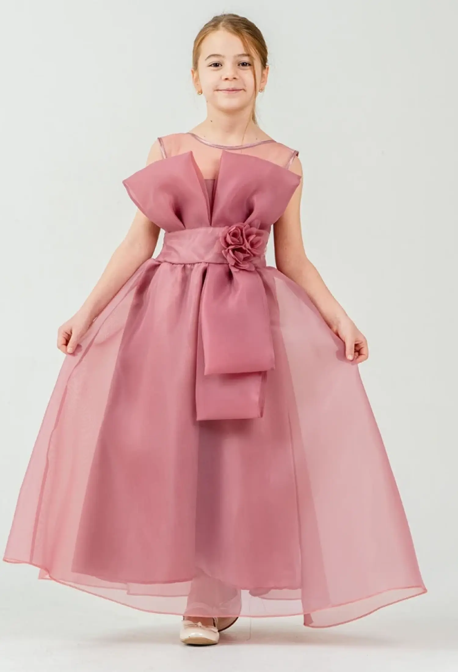 Güllü Nakışlı Kız Elbise - Brand: MERTOĞLU KİDS - Kids & Bby Clothes From Peralane Kids Turkey