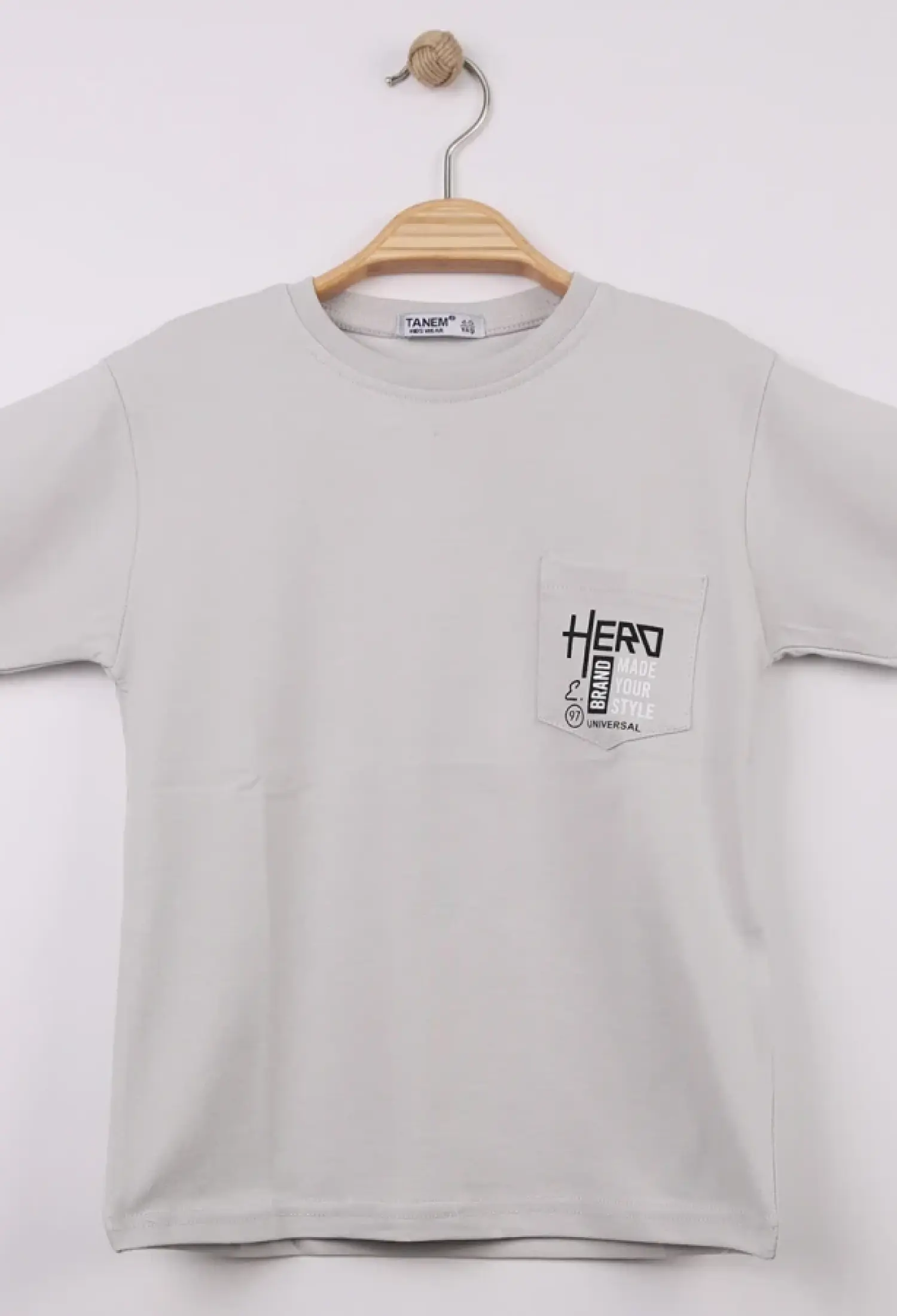 Hero Baskılı Cepli Erkek Tişört - Brand: TANEM KİDS - Kids & Bby Clothes From Peralane Kids Turkey