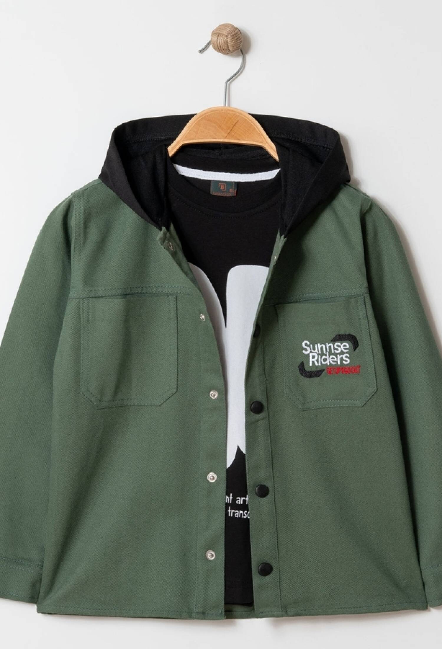 Hooded Two-Piece Boys Shirt