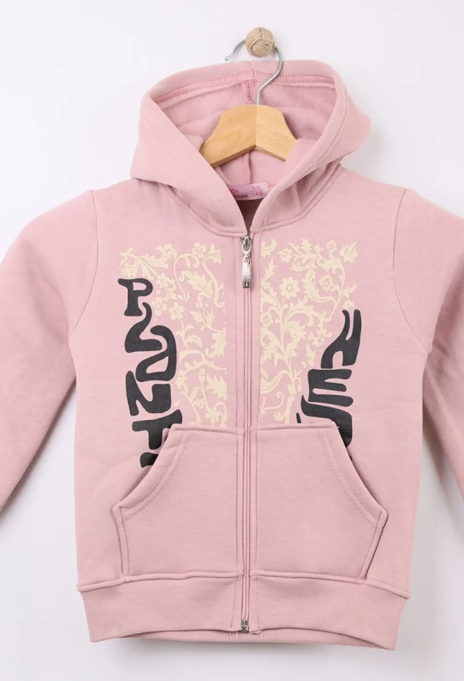 Kapşonlu Kız Hırka 3 İp Şardonlu - Brand: CMK - Kids & Bby Clothes From Peralane Kids Turkey