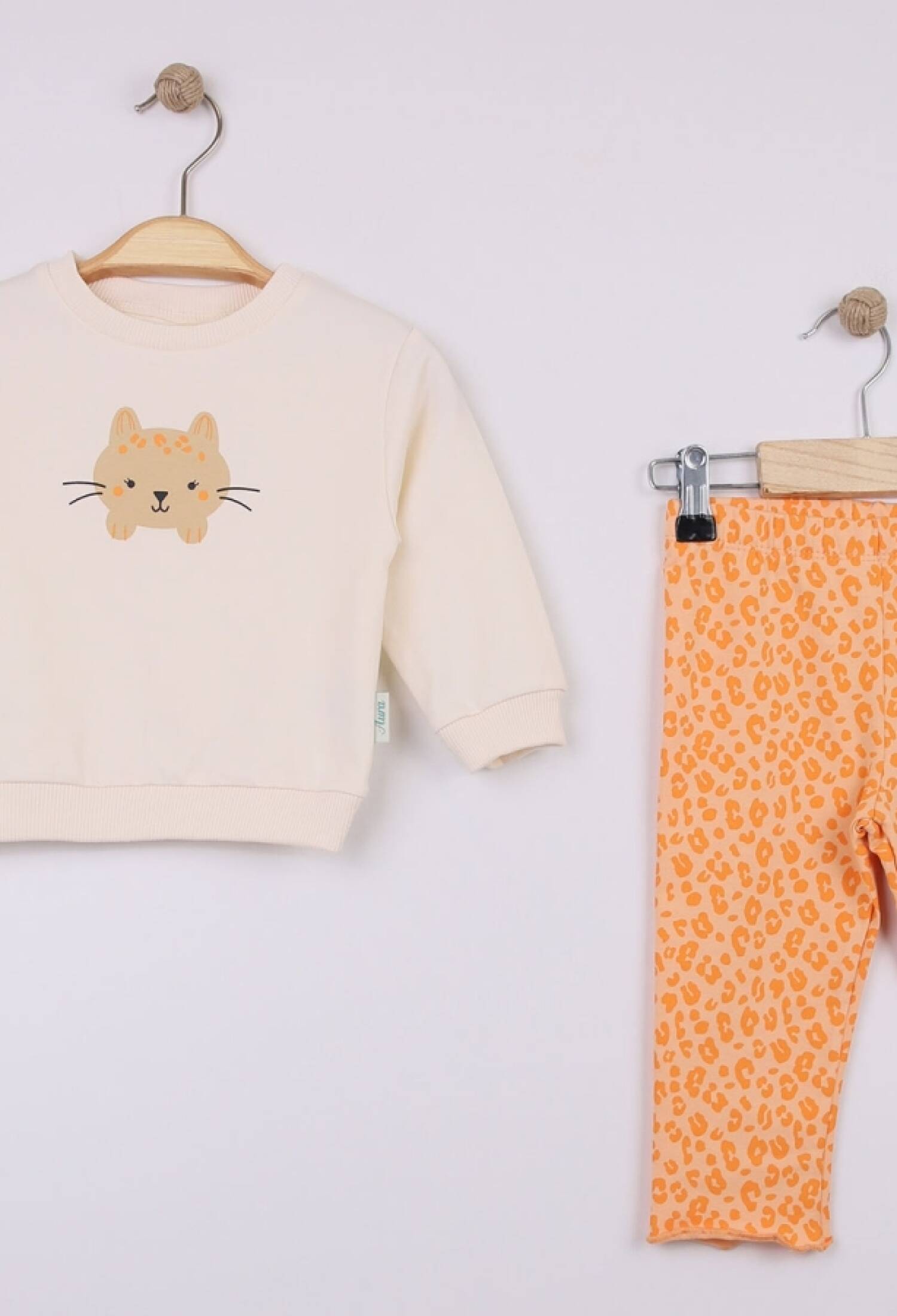 Kedi Baskılı Kız Bebe Takım - Brand: COMİX - Kids & Bby Clothes From Peralane Kids Turkey