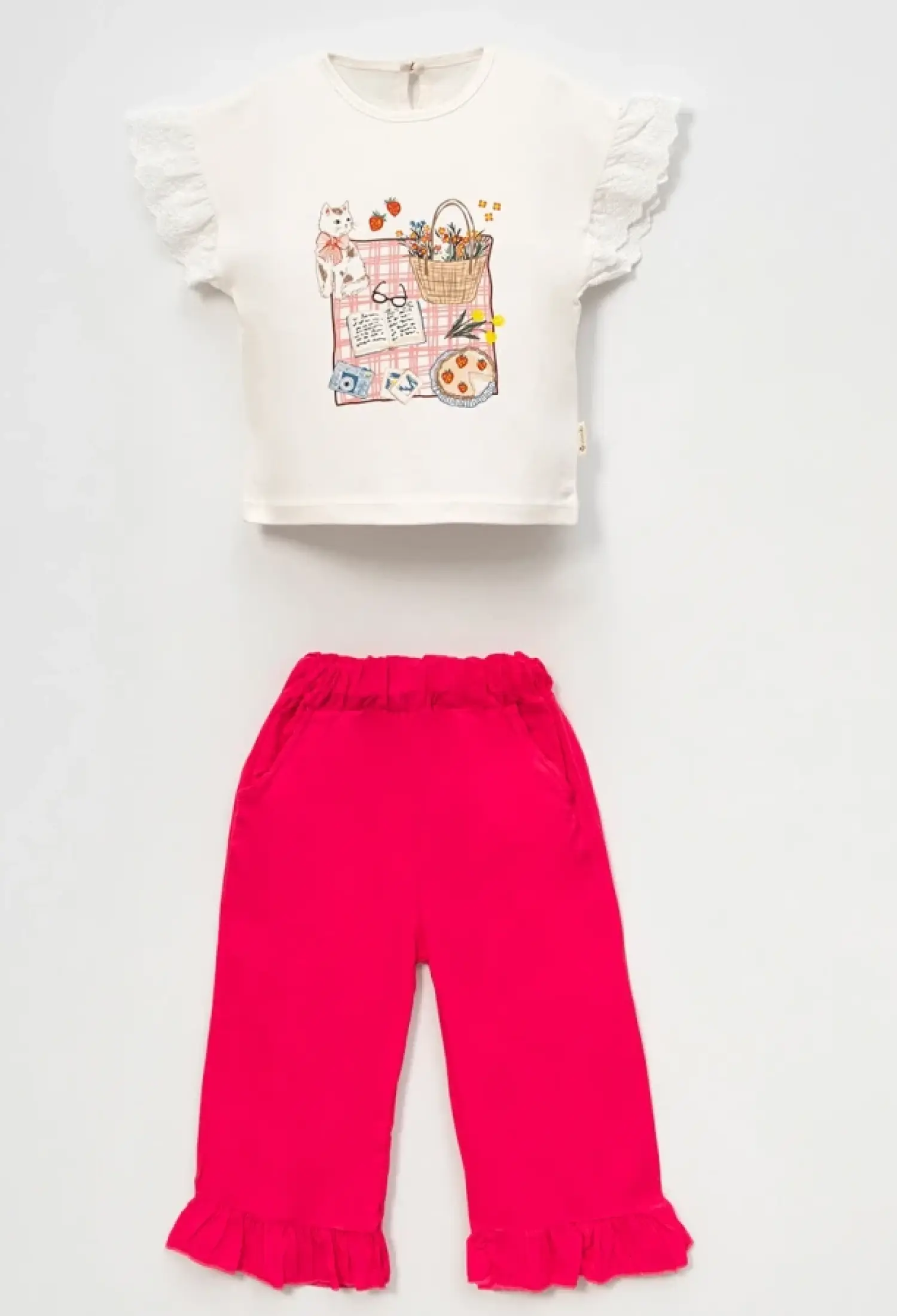 Kedi Baskılı Kız Takım - Brand: VOVİDO - Kids & Bby Clothes From Peralane Kids Turkey