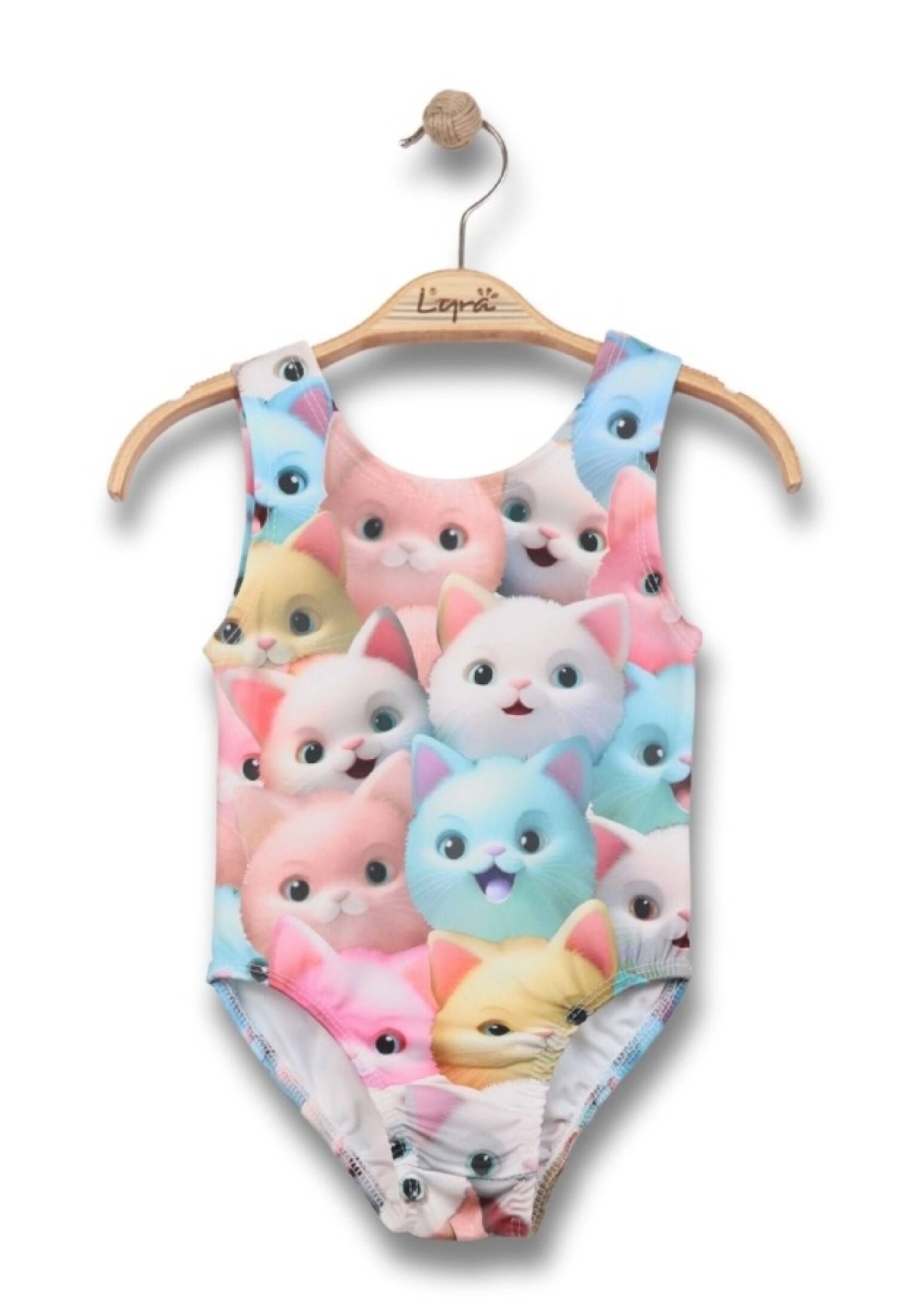 Kedi Desenli Kız Mayo - Brand: LYRA KİDS - Kids & Bby Clothes From Peralane Kids Turkey