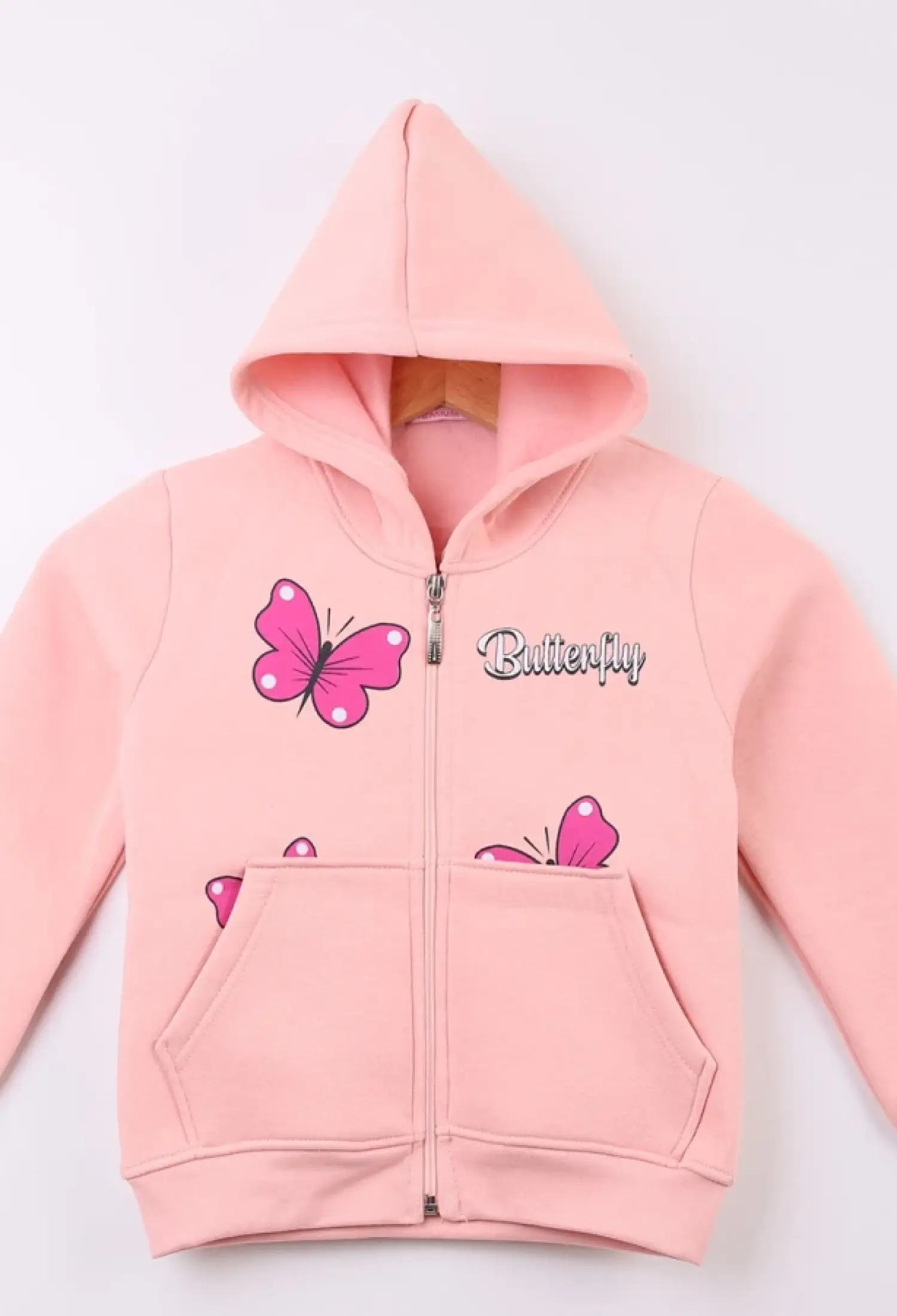 Kelebek Baskılı Kız Hırka 3ip Şardonlu - Brand: CMK - Kids & Bby Clothes From Peralane Kids Turkey