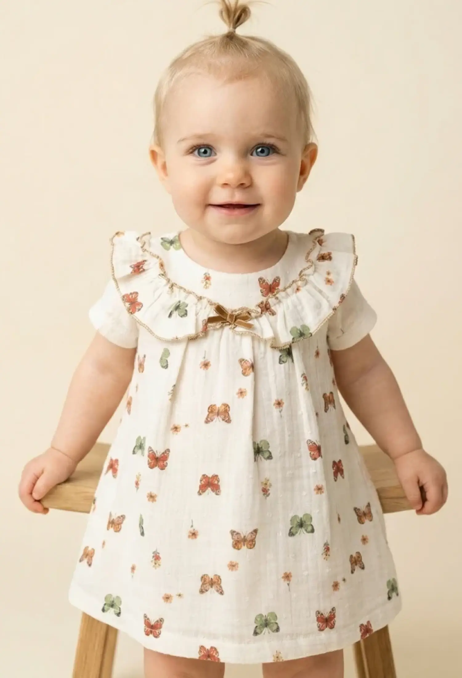 Kelebek Desenli Kız Bebe Elbise - Brand: BEBLY - Kids & Bby Clothes From Peralane Kids Turkey