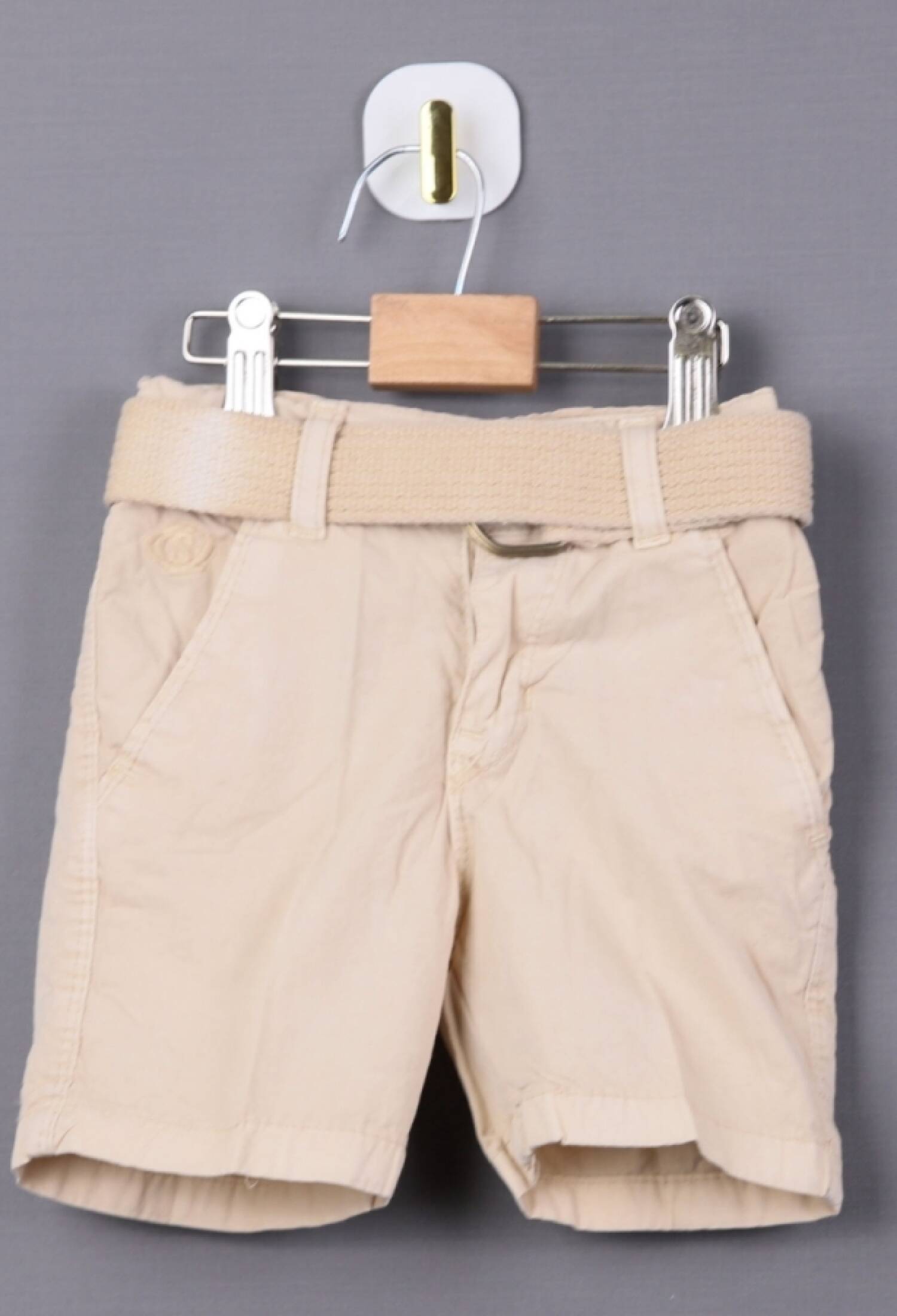 Boys Gabardine Capri Pants with Belt