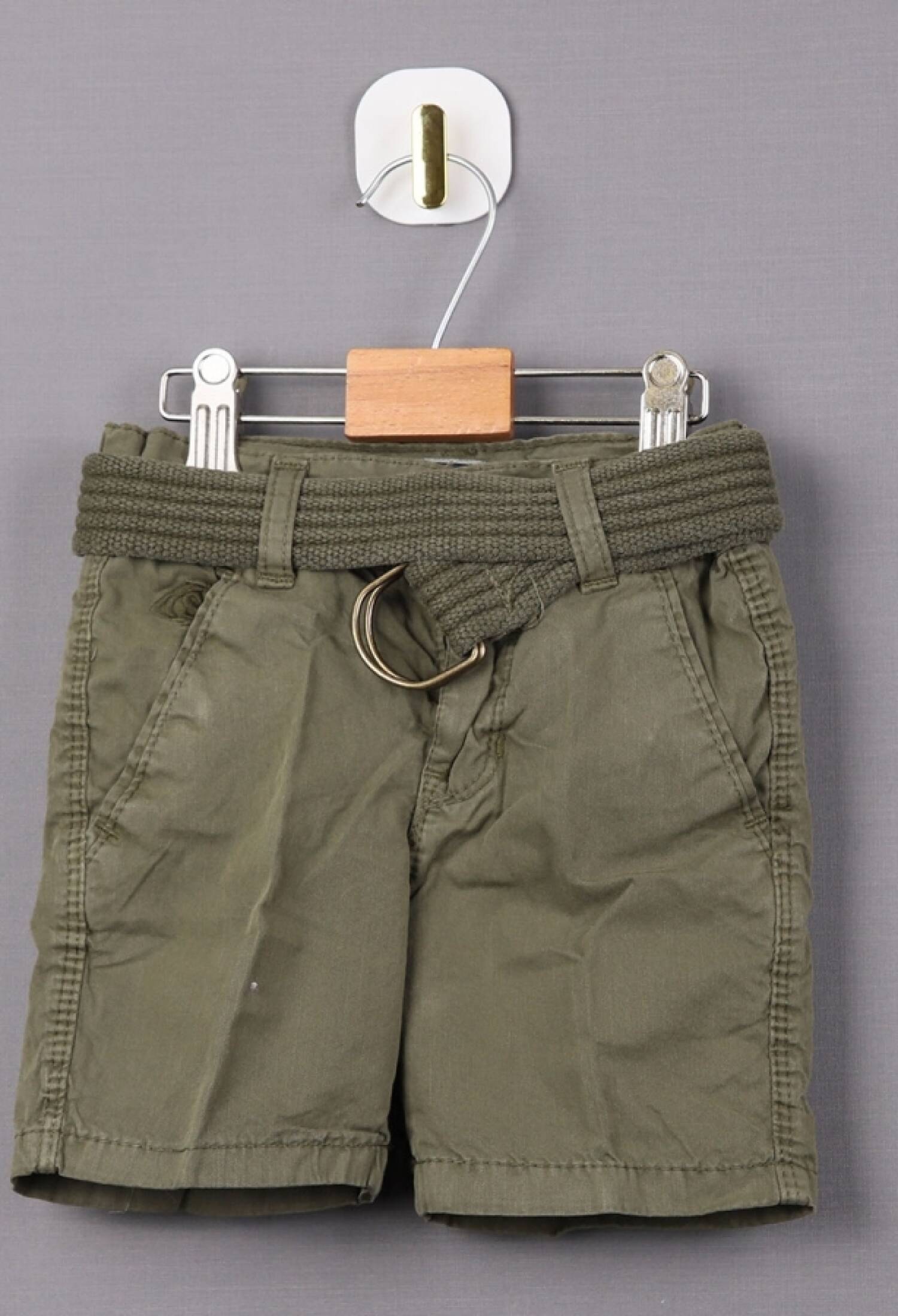Boys Gabardine Capri Pants with Belt