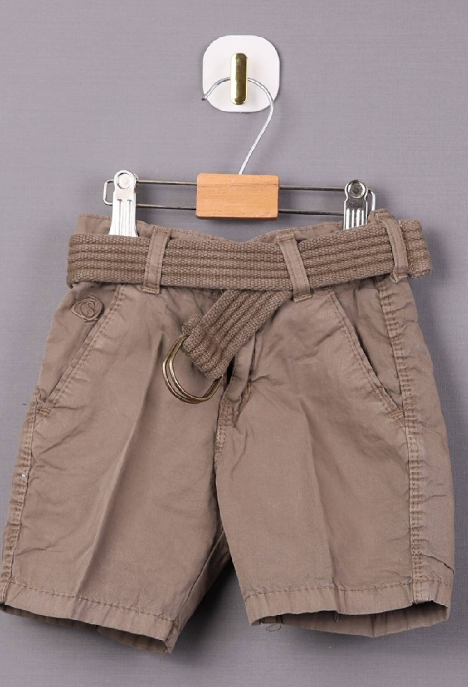 Boys Gabardine Capri Pants with Belt