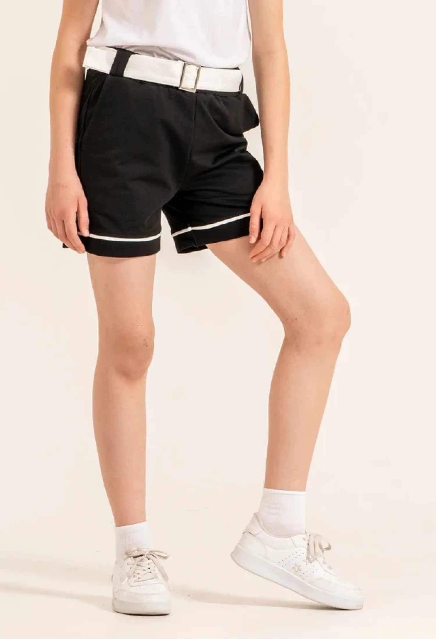 Belted Girl's Shorts