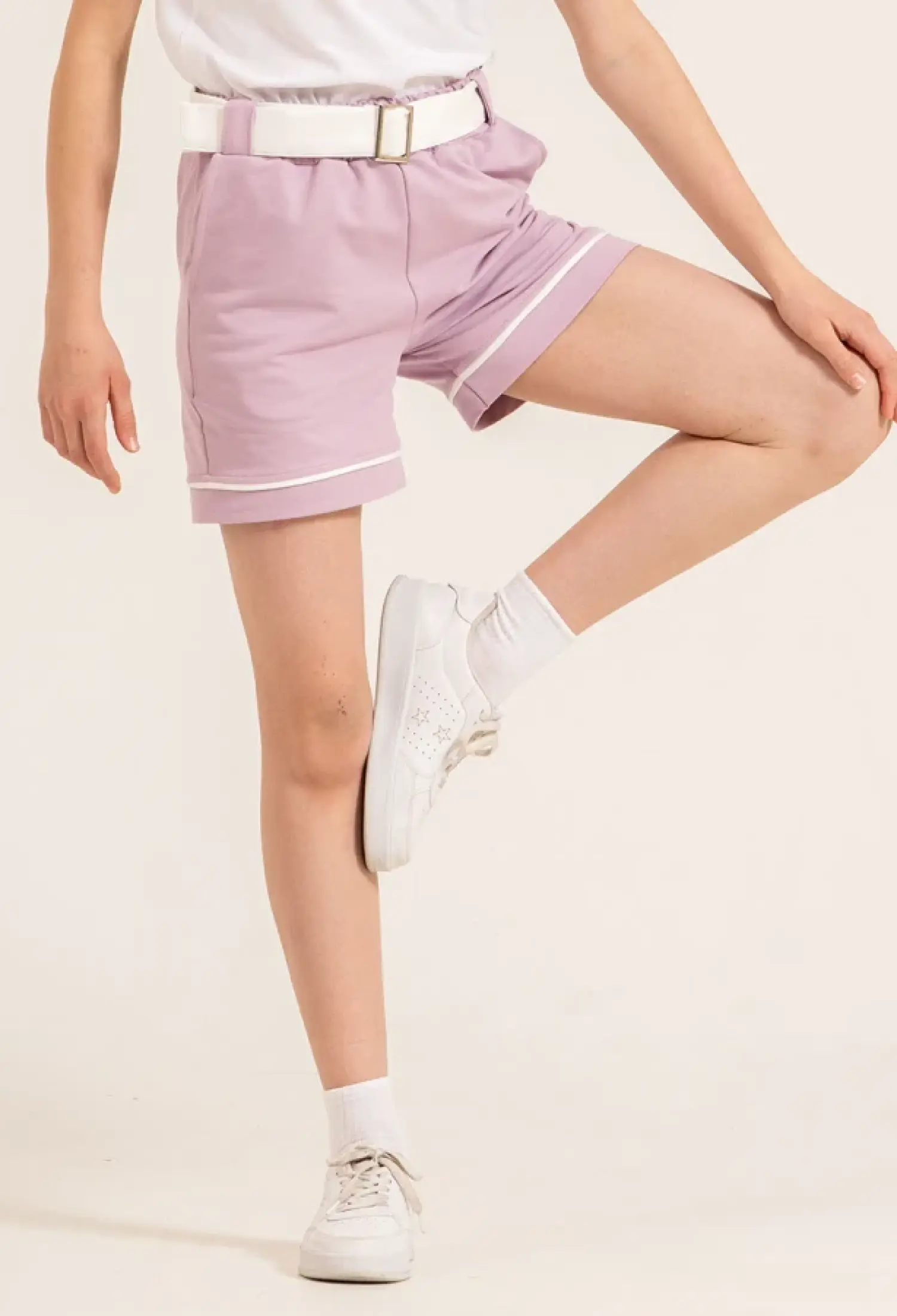 Belted Girl's Shorts