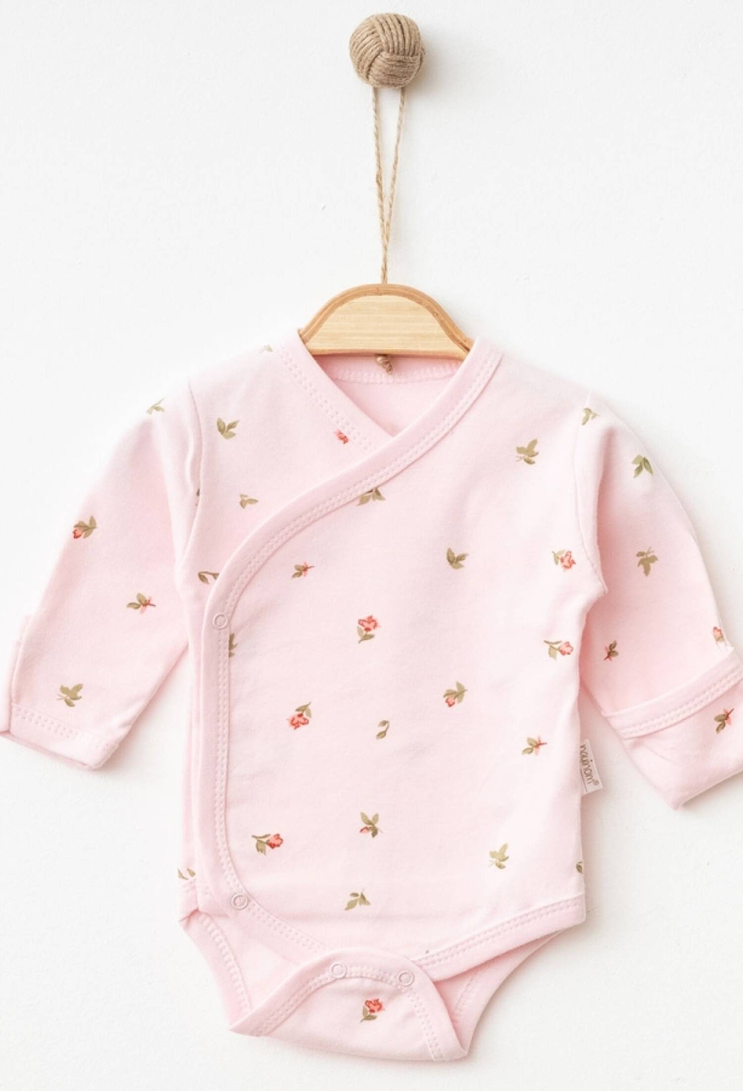 Lale Desenli Bebe Kundak Kız Çıtçıtlı Badi - Brand: NAYINOM - Kids & Bby Clothes From Peralane Kids Turkey