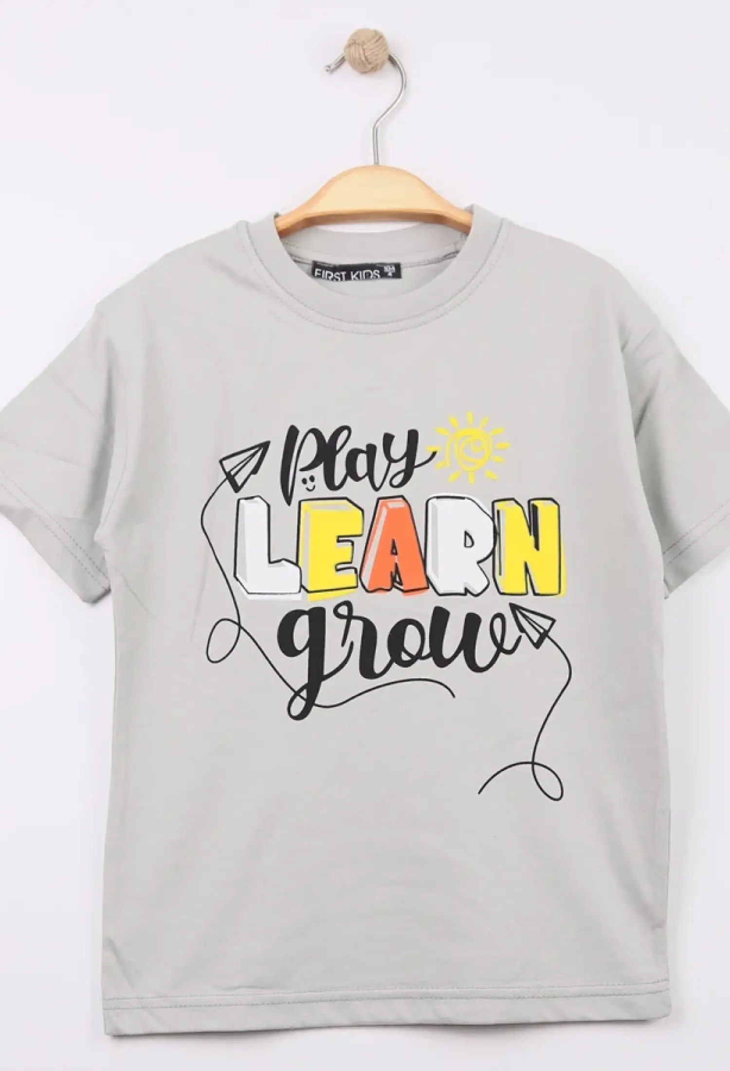 Learn Baskılı Erkek Tişört - Brand: FİRST KİDS - Kids & Bby Clothes From Peralane Kids Turkey