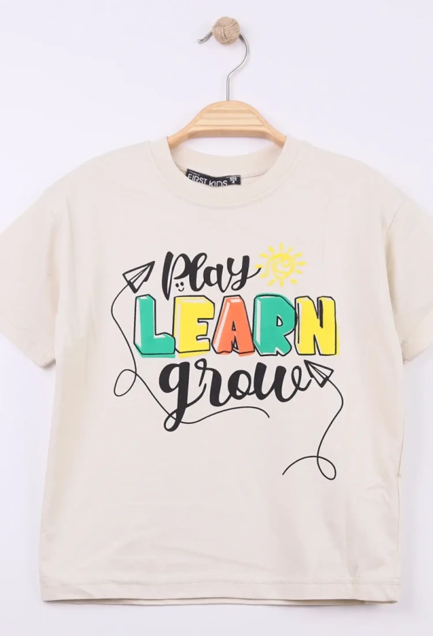 Learn Baskılı Erkek Tişört - Brand: FİRST KİDS - Kids & Bby Clothes From Peralane Kids Turkey