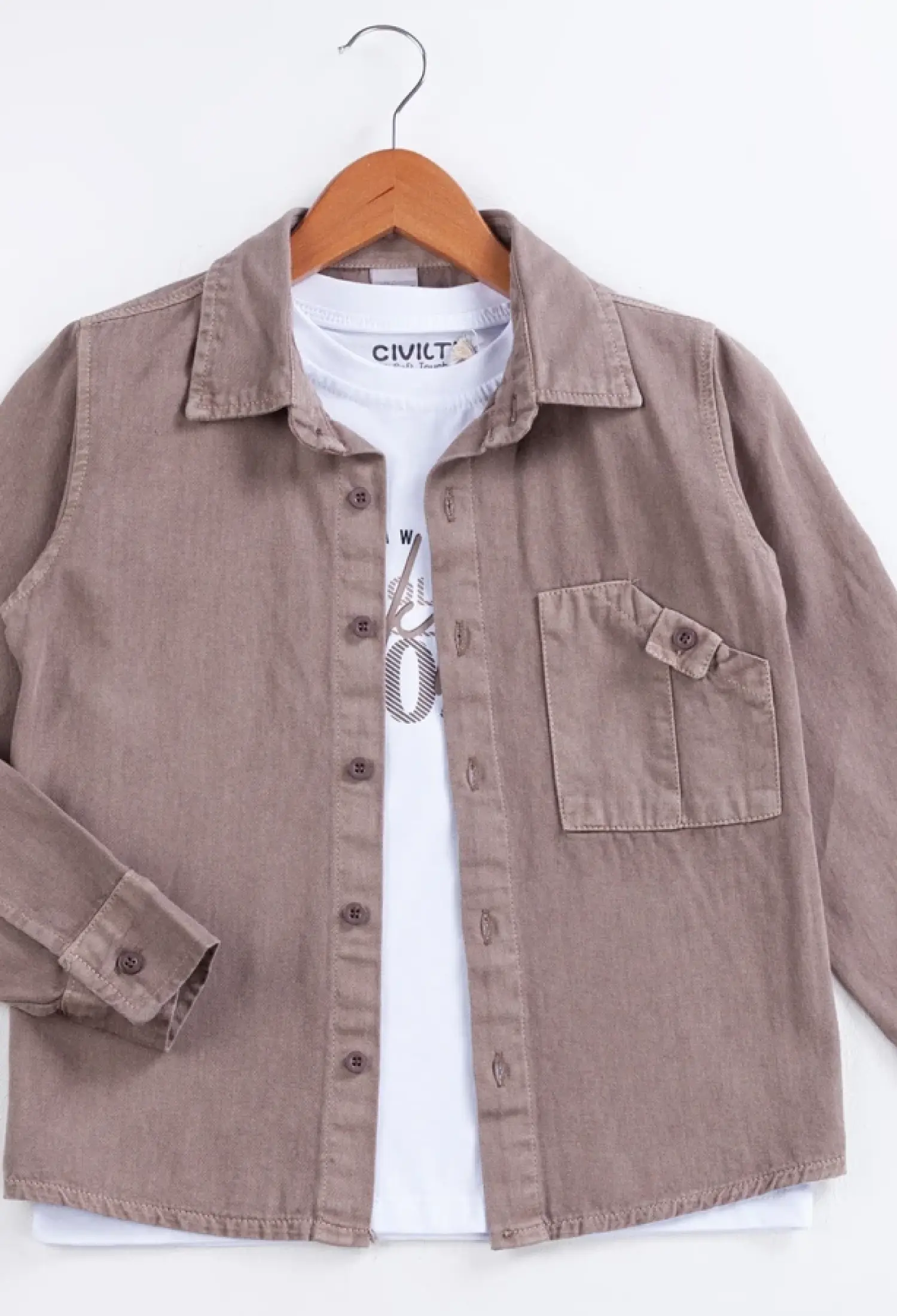 Lost Baskılı Erkek İkili Gömlek - Brand: CIVILTI - Kids & Bby Clothes From Peralane Kids Turkey