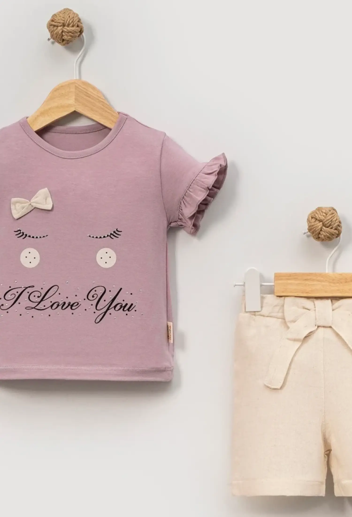 Love Baskılı Kız Bebe Takım - Brand: EYMUS - Kids & Bby Clothes From Peralane Kids Turkey