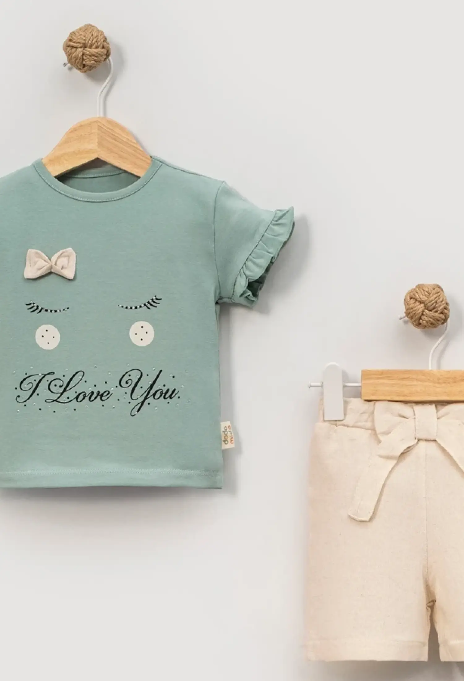 Love Baskılı Kız Bebe Takım - Brand: EYMUS - Kids & Bby Clothes From Peralane Kids Turkey