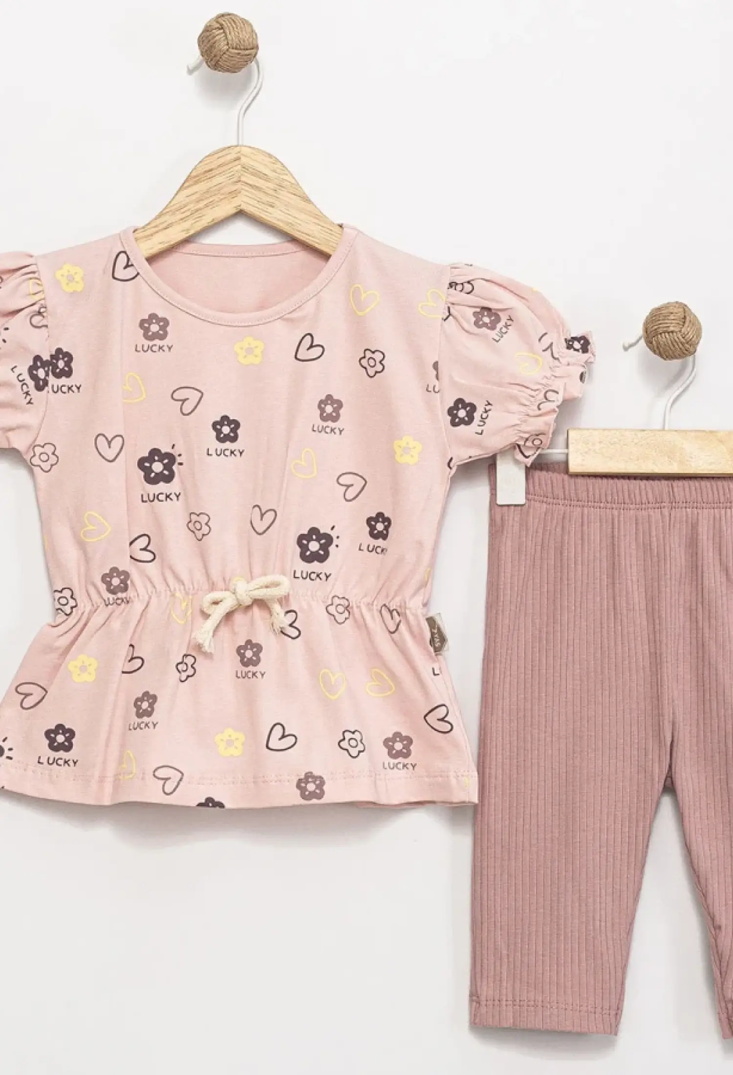 Lucky Baskılı Kız Takım - Brand: FEELY KİDS - Kids & Bby Clothes From Peralane Kids Turkey