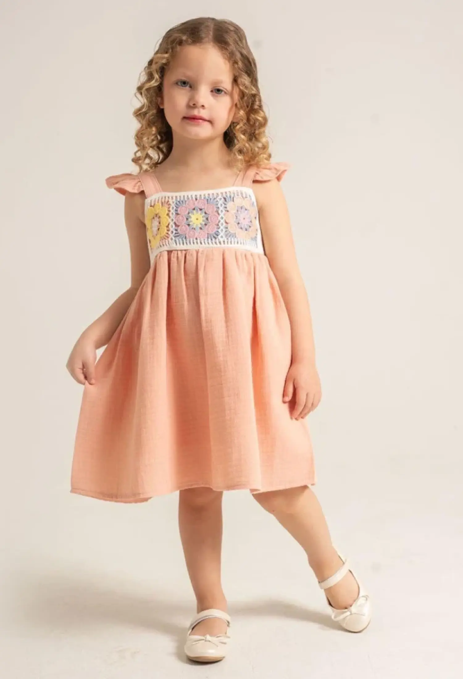 Nakış Detaylı Elbise - Brand: ECOLKIZ - Kids & Bby Clothes From Peralane Kids Turkey