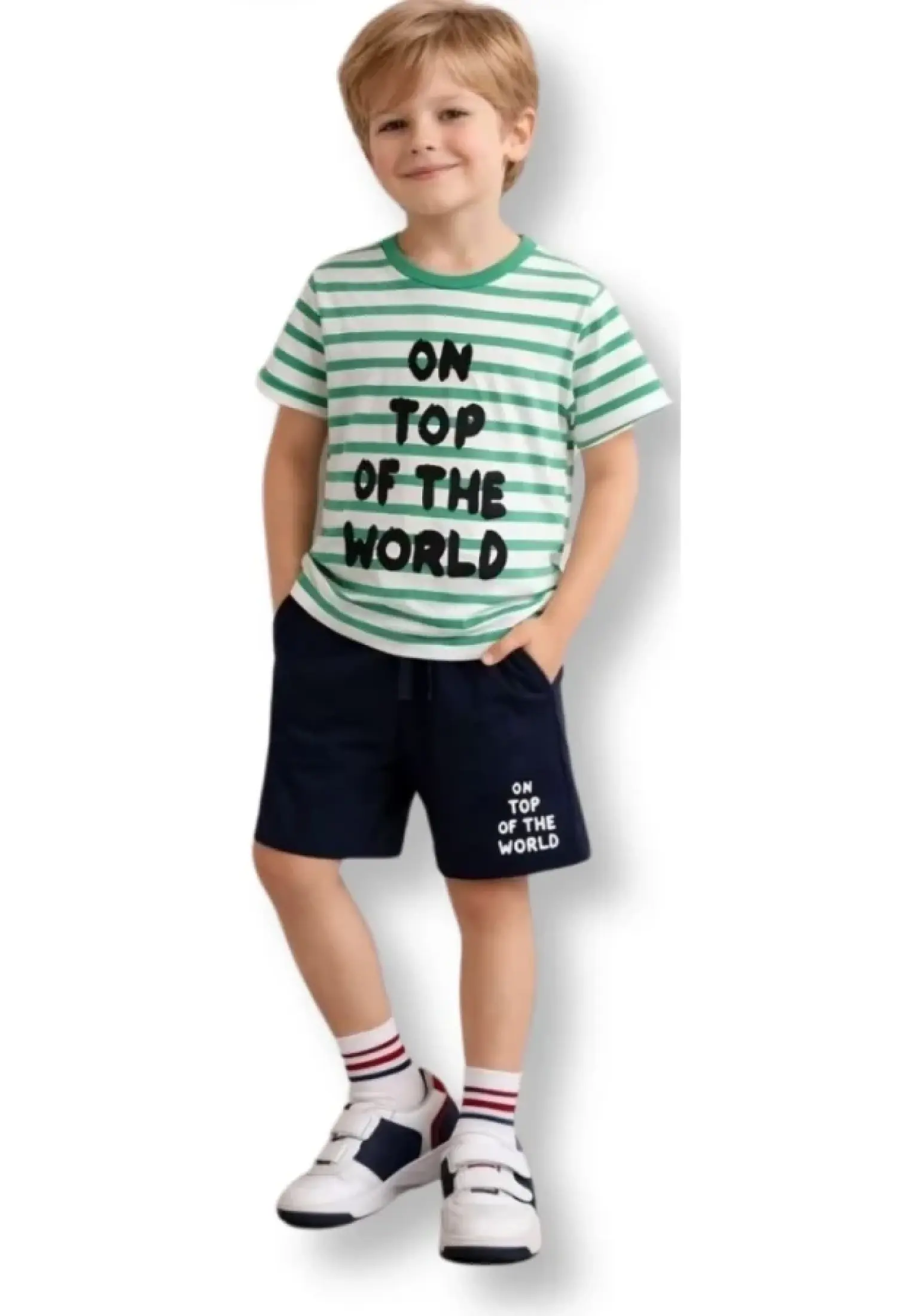 On Top Baskılı Erkek Takım - Brand: PALM LİFE - Kids & Bby Clothes From Peralane Kids Turkey