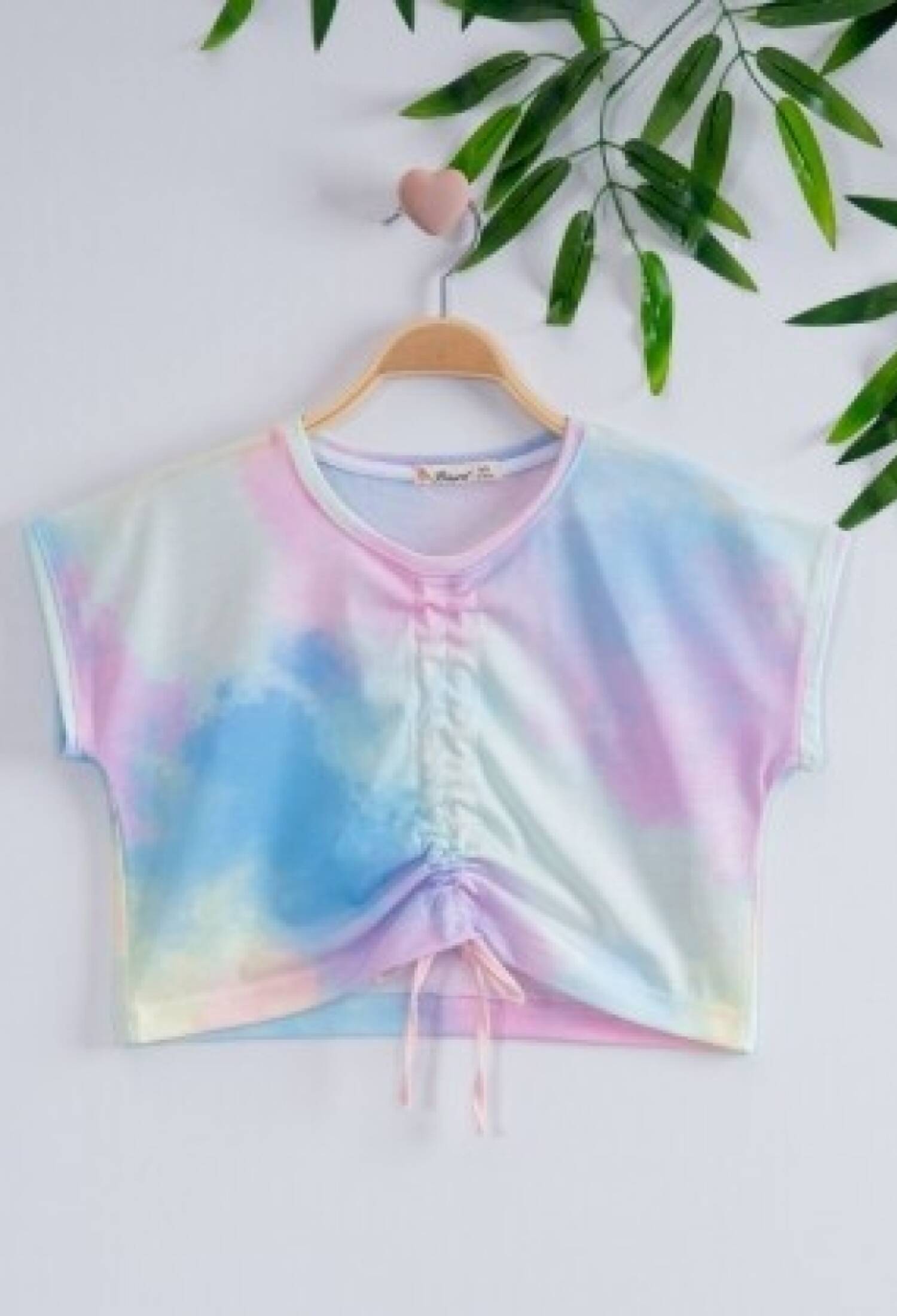 Tie Dye Ruched Crop Top