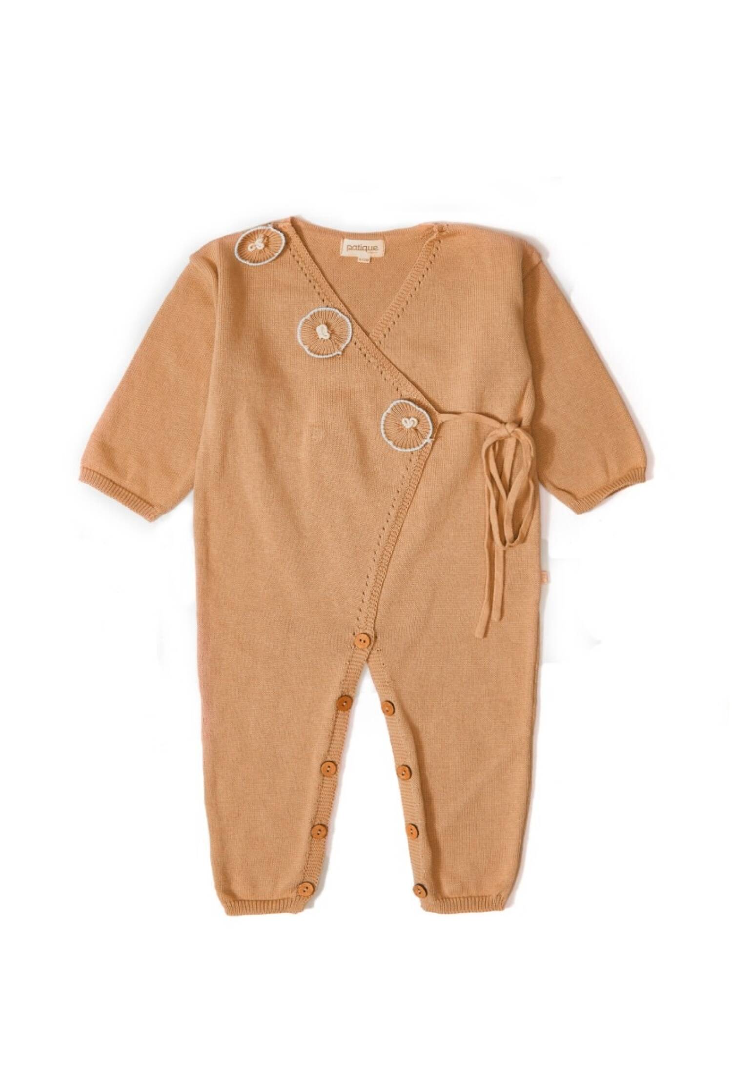 Organic Cotton Floral Romper for Baby Girl Uluda? Triko 1061-21022 - 1061-21022