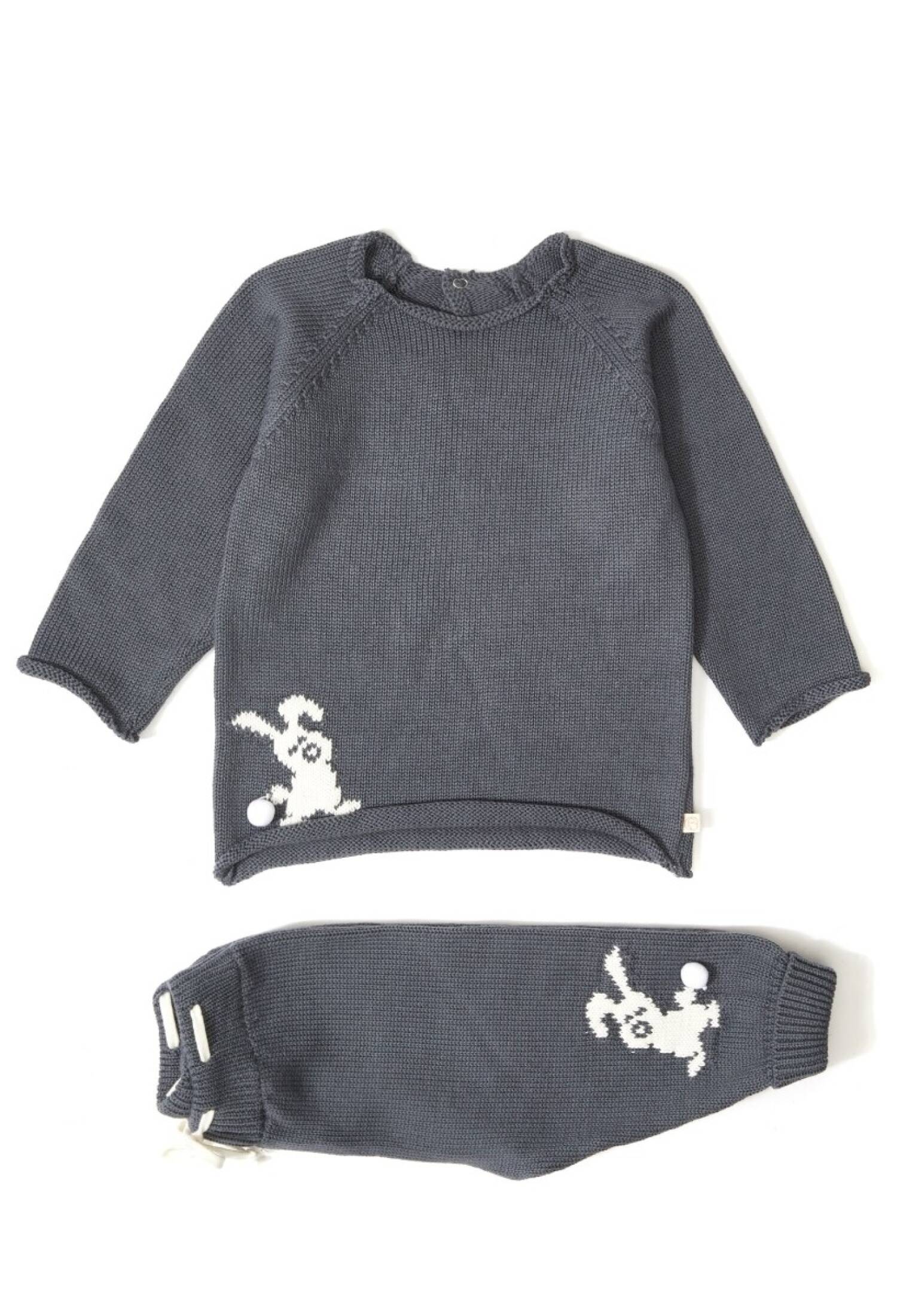 Organic Cotton Rabbit Detailed Knitwear Outfit & Set Uluda? Triko 1061-21040-1 - 1061-21040-1
