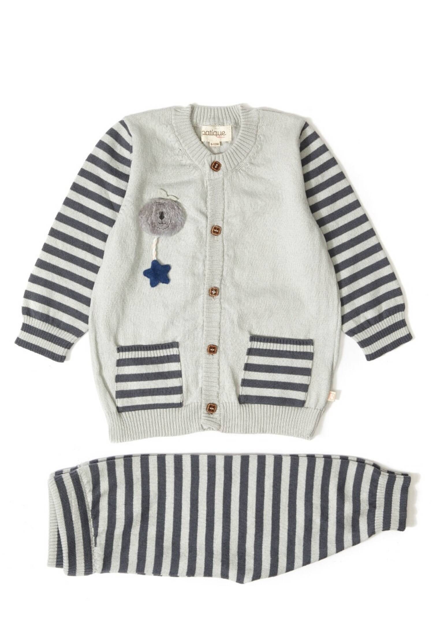 Organic Cotton Striped Knitwear Baby Outfit & Set Uluda? Triko 1061-21034-1 - 1061-21034-1