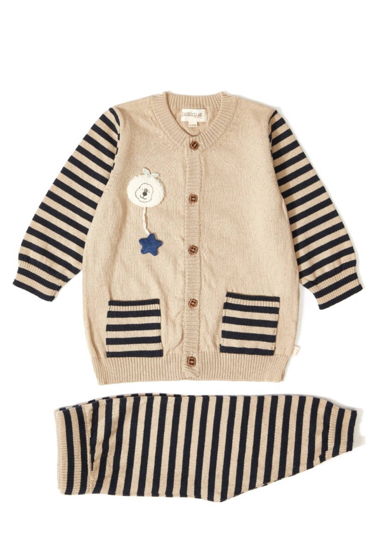 Organic Cotton Striped Knitwear Baby Outfit & Set Uluda? Triko 1061-21034 - 1061-21034