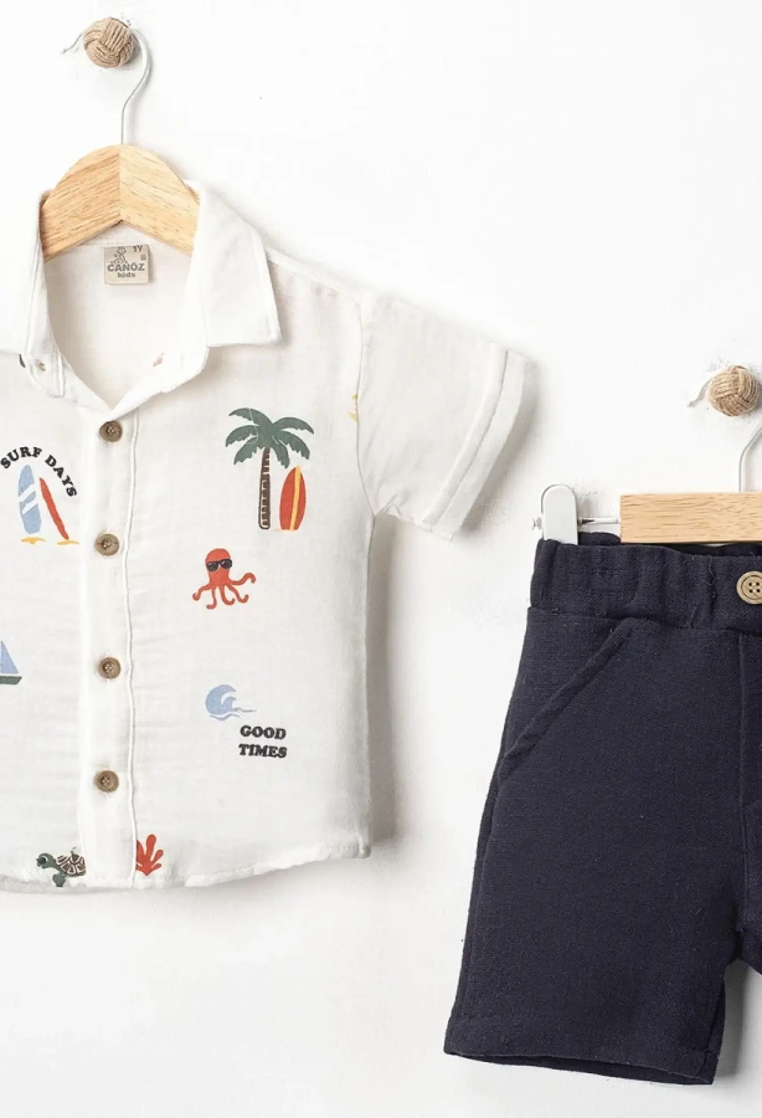 Palmiye Desenli Erkek Takım - Brand: CANÖZ - Kids & Bby Clothes From Peralane Kids Turkey