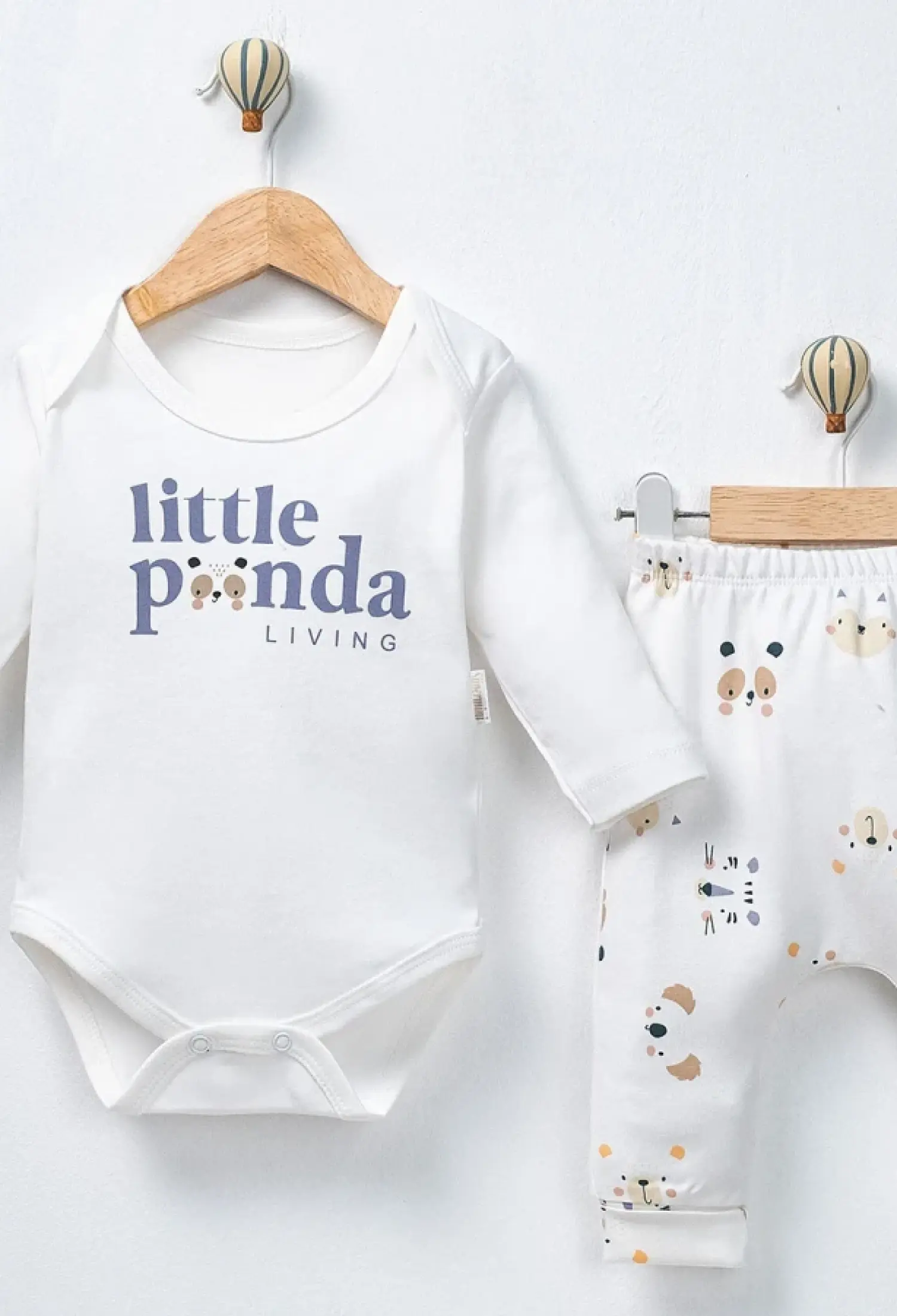 Panda Baskılı Erkek Bebe Takım - Brand: SÜPERMİNİ - Kids & Bby Clothes From Peralane Kids Turkey