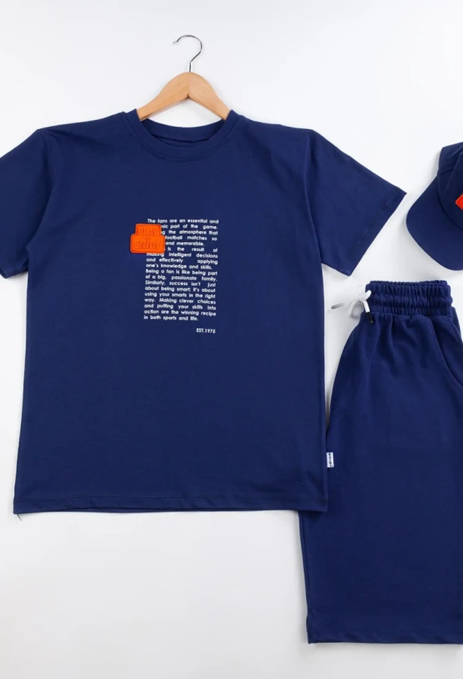 Play Enjoy Baskılı Şapkalı Erkek Takım - Brand: CIVILTI - Kids & Bby Clothes From Peralane Kids Turkey