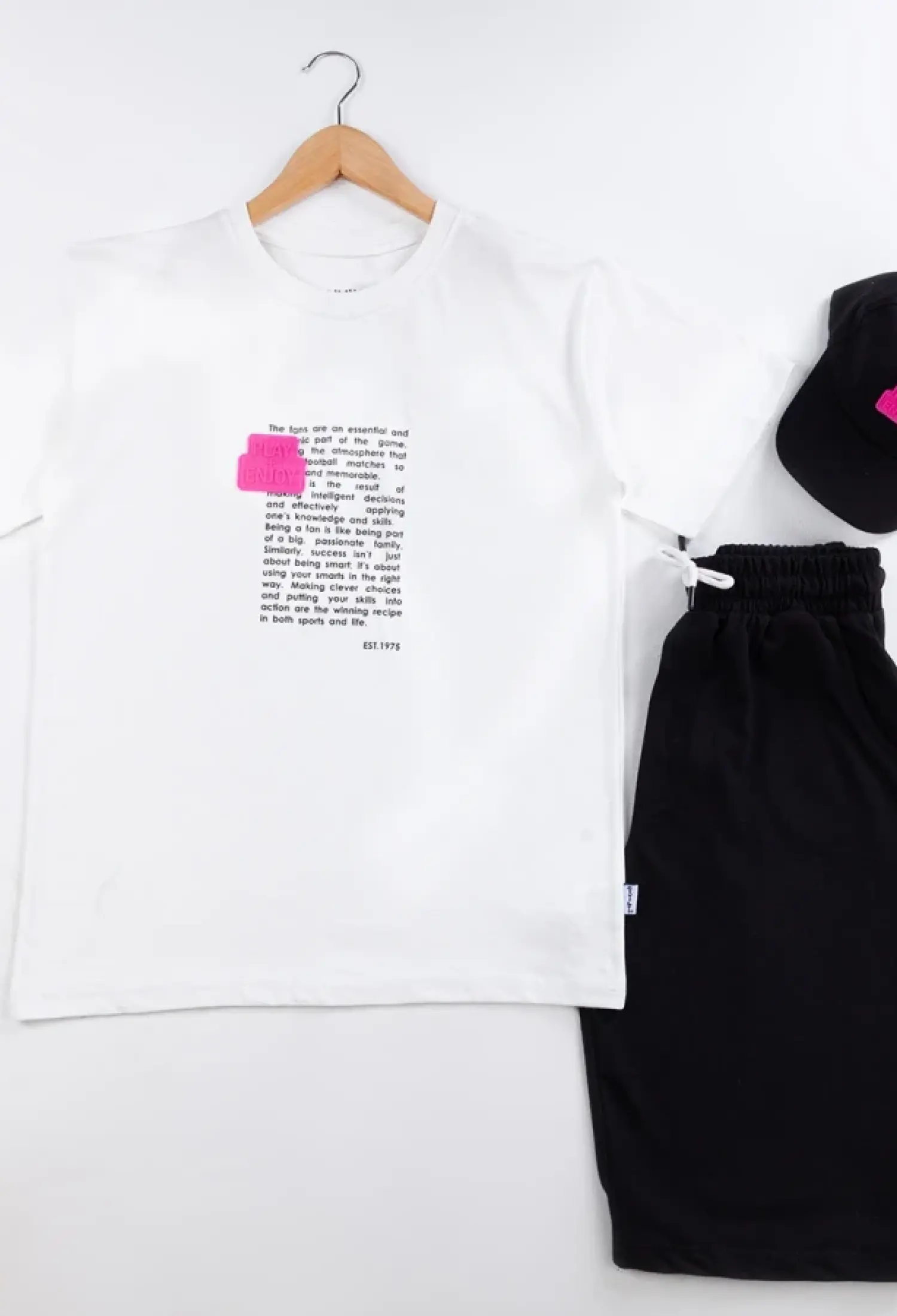 Play Enjoy Baskılı Şapkalı Erkek Takım - Brand: CIVILTI - Kids & Bby Clothes From Peralane Kids Turkey