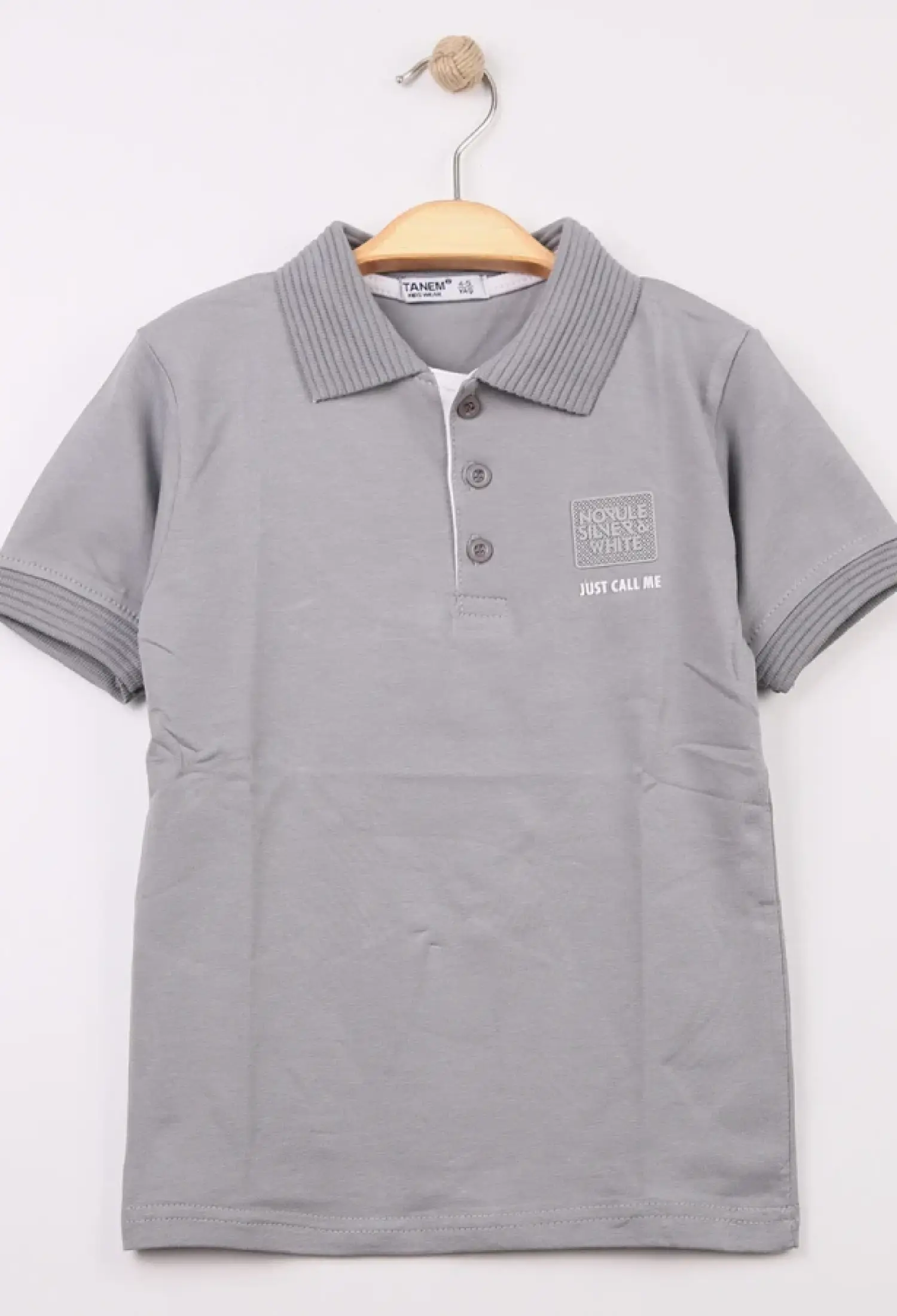 Polo Yakalı Call Me Baskılı Erkek Tişört - Brand: TANEM KİDS - Kids & Bby Clothes From Peralane Kids Turkey