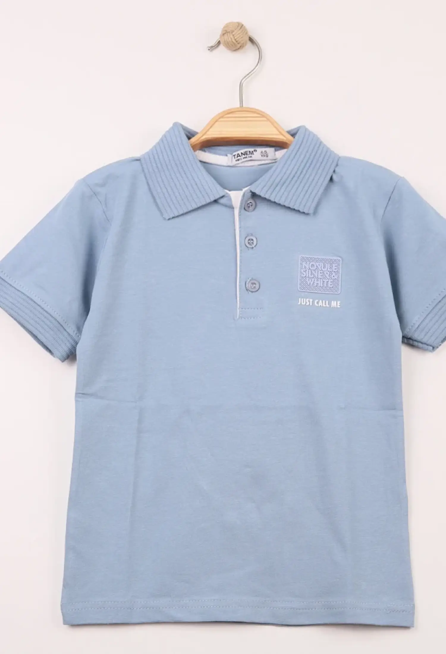 Polo Yakalı Call Me Baskılı Erkek Tişört - Brand: TANEM KİDS - Kids & Bby Clothes From Peralane Kids Turkey