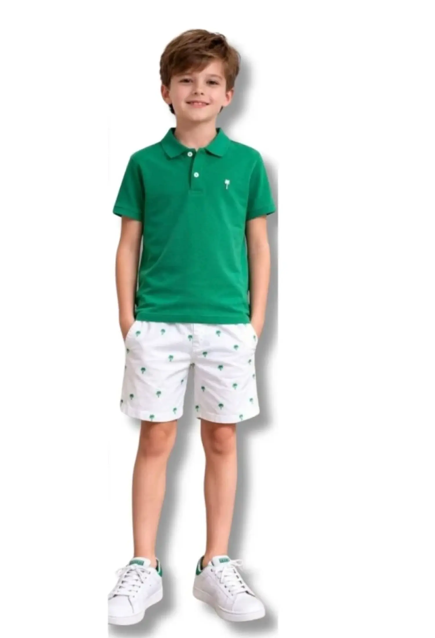 Boys Polo Collar Suit