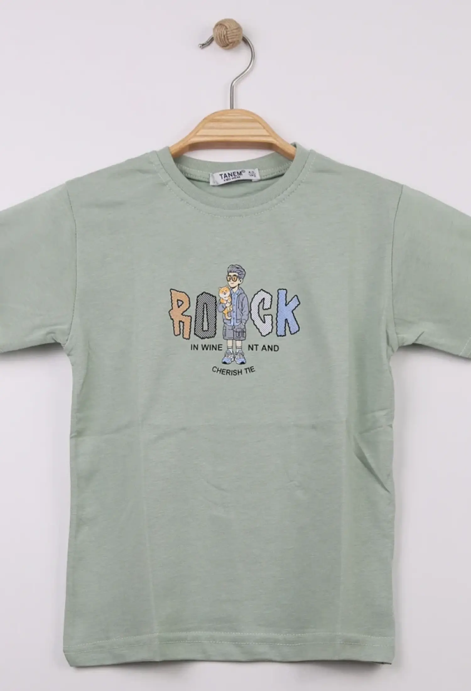 Rock Baskılı Erkek Tişört - Brand: TANEM KİDS - Kids & Bby Clothes From Peralane Kids Turkey