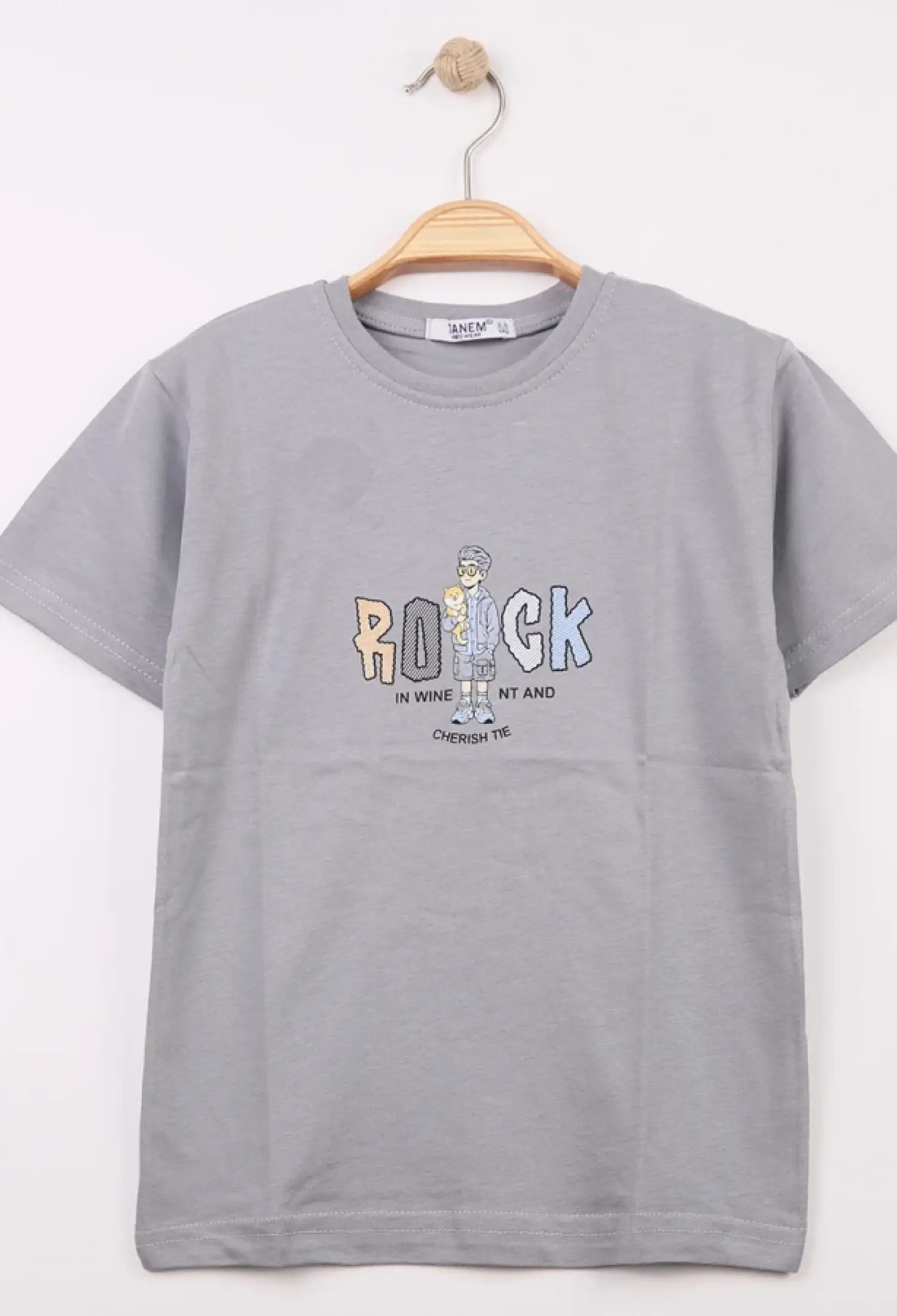 Rock Baskılı Erkek Tişört - Brand: TANEM KİDS - Kids & Bby Clothes From Peralane Kids Turkey