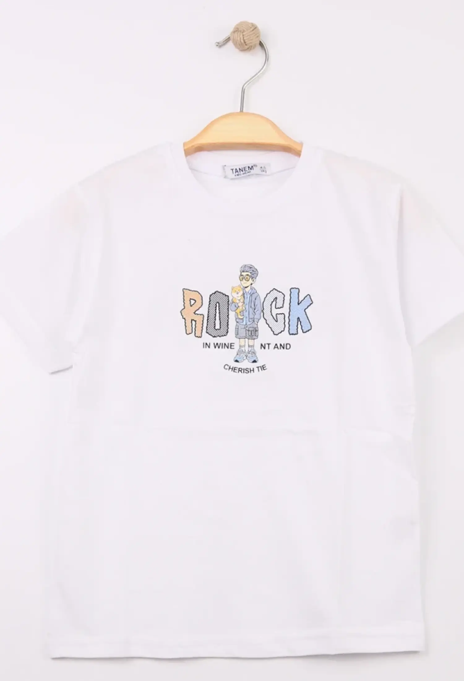 Rock Baskılı Erkek Tişört - Brand: TANEM KİDS - Kids & Bby Clothes From Peralane Kids Turkey